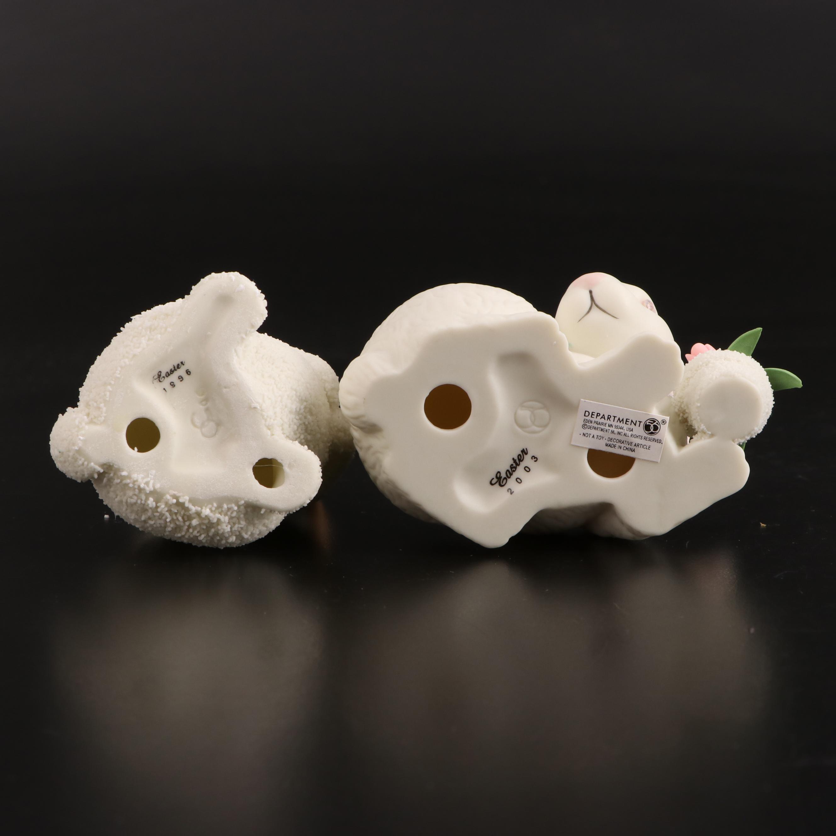 Department 56 Bisque Porcelain Easter Animal Figurines