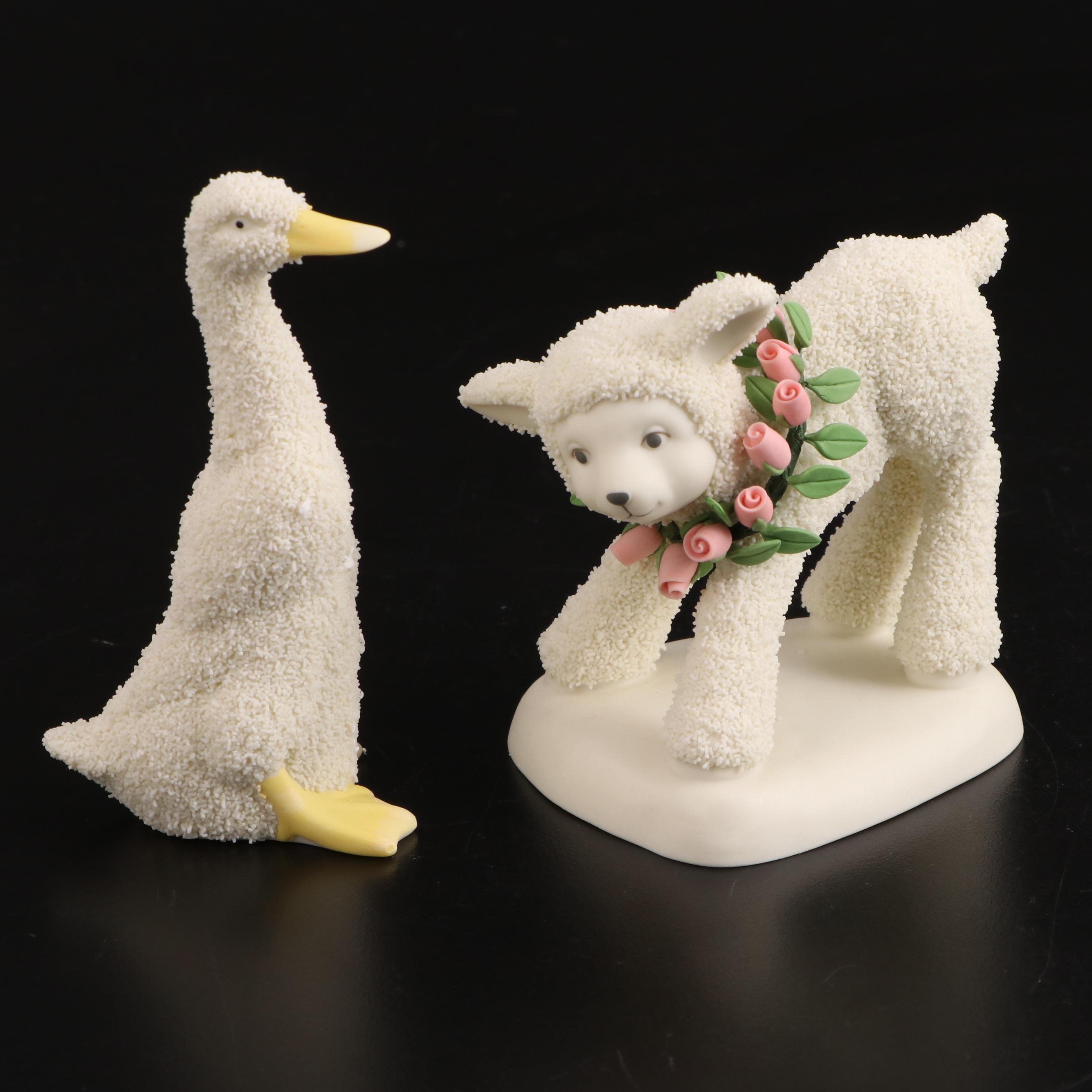 Department 56 Bisque Porcelain Easter Animal Figurines