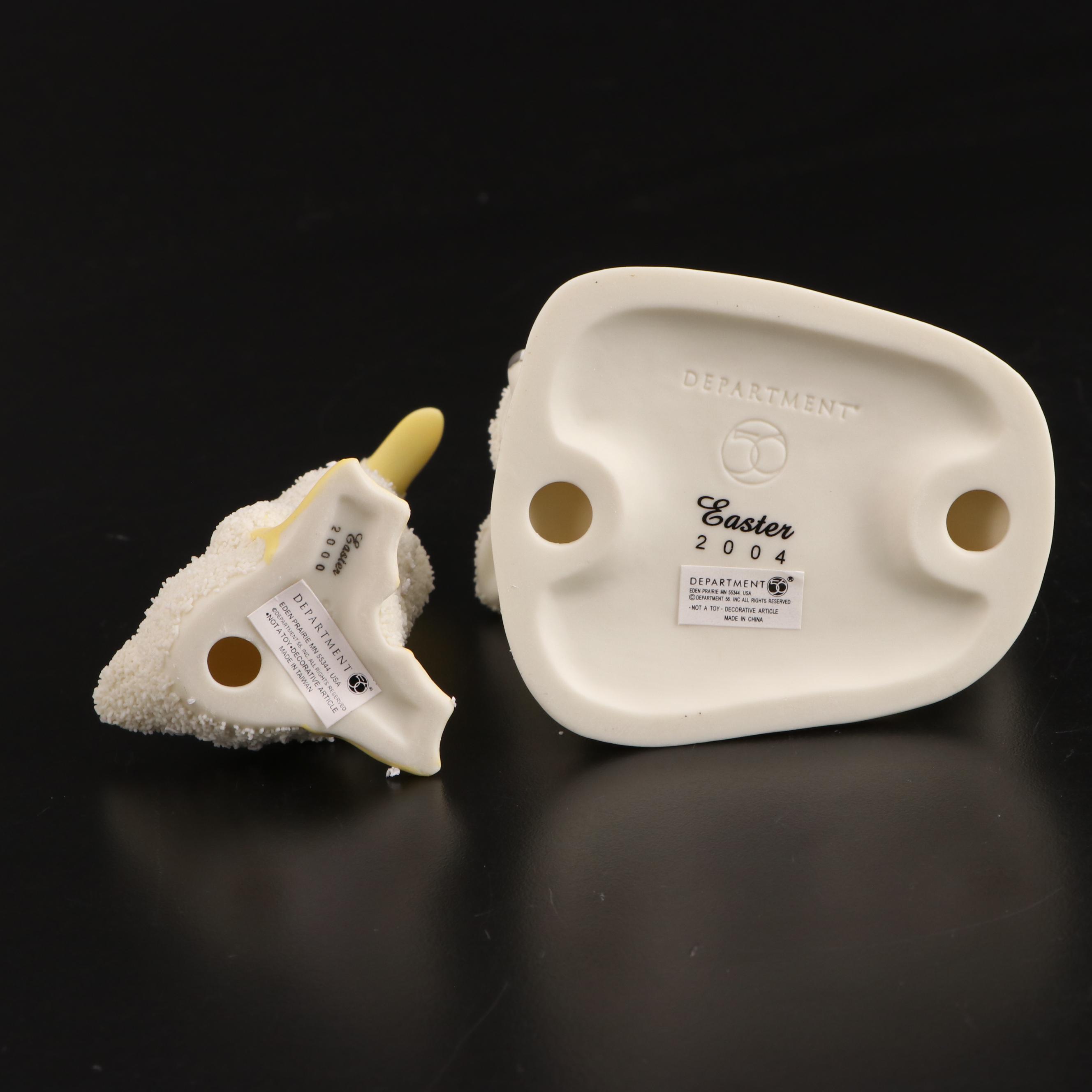 Department 56 Bisque Porcelain Easter Animal Figurines