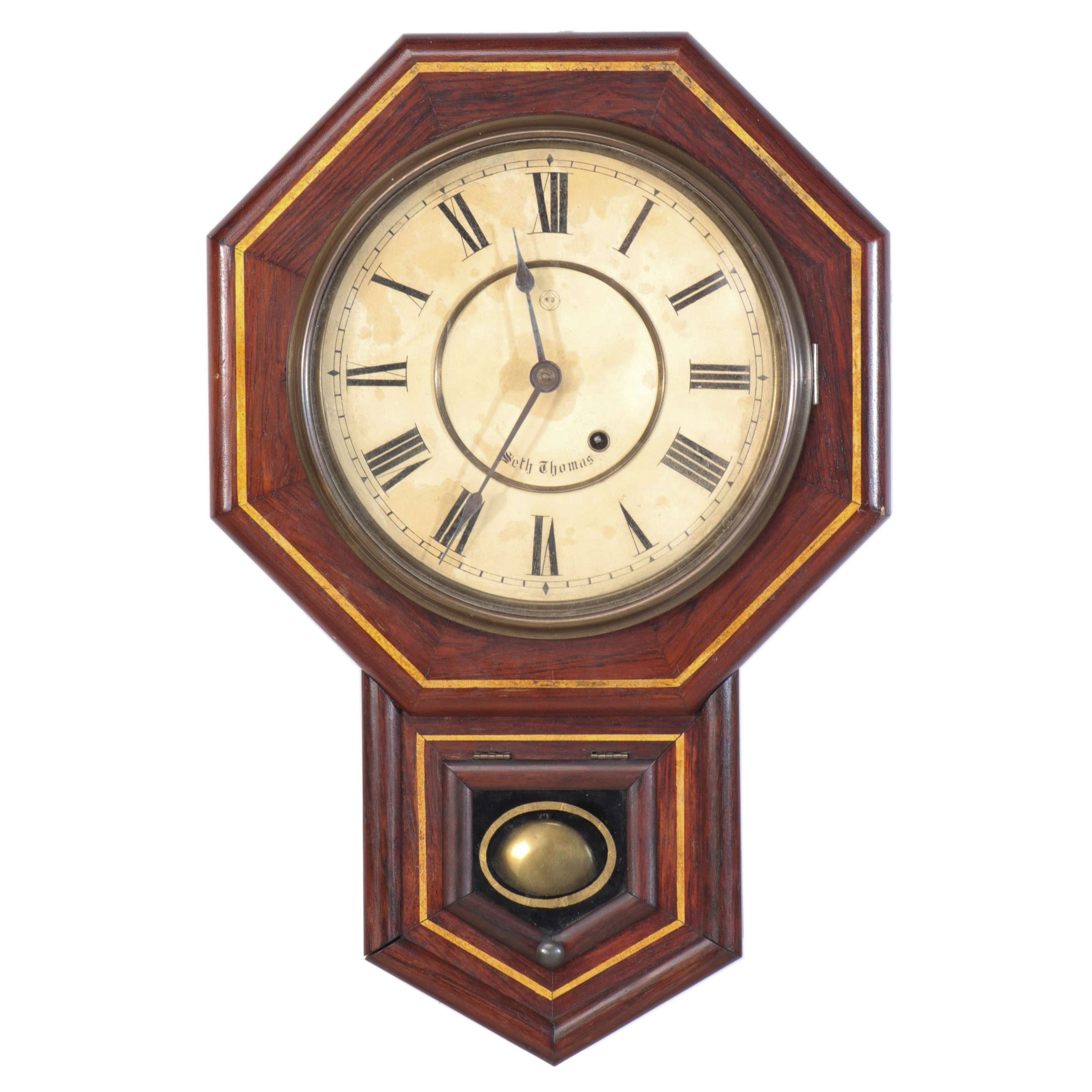 Seth Thomas Antique Schoolhouse Wall Clock, Early 20th Century EBTH