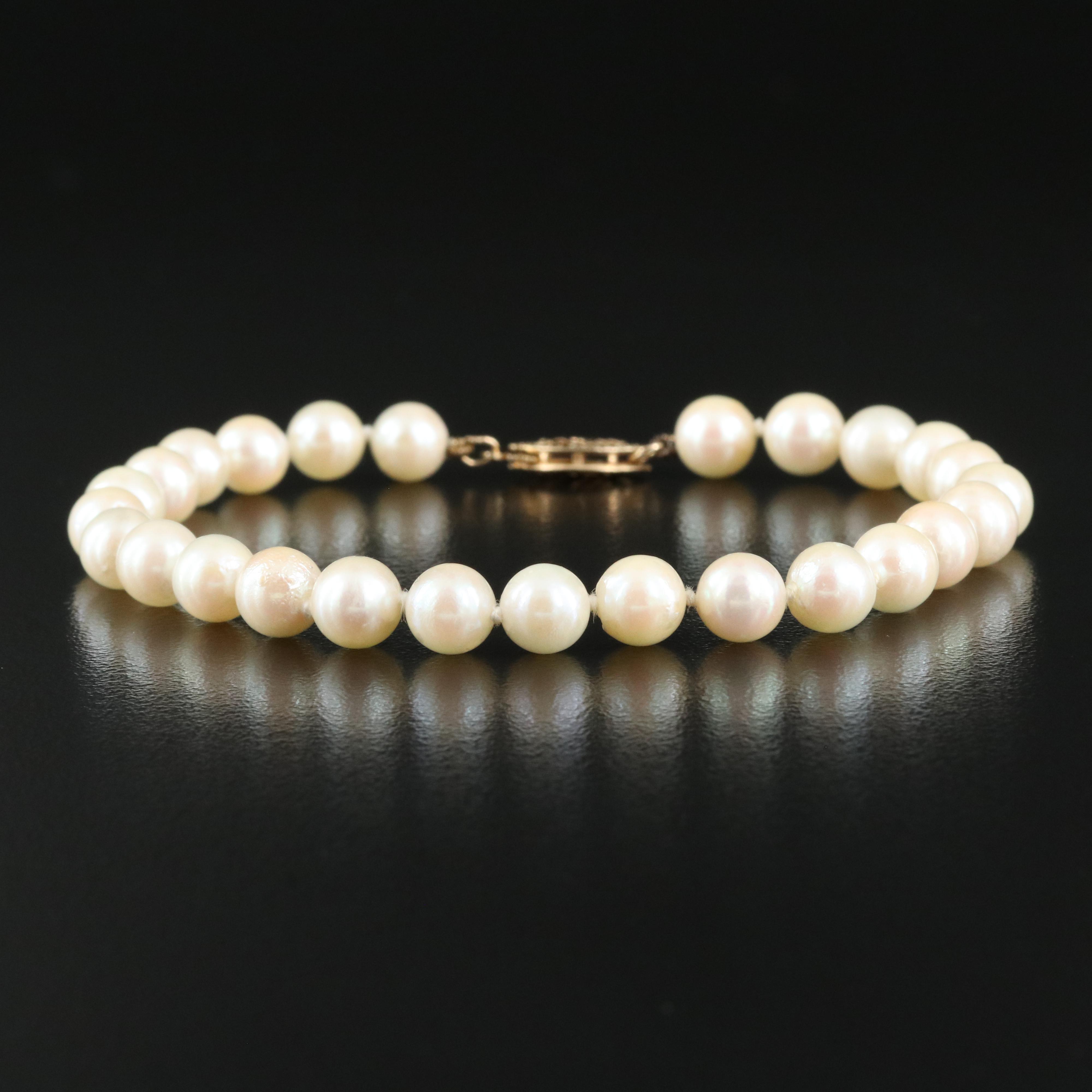 Pearl Bracelet with 14K Clasp