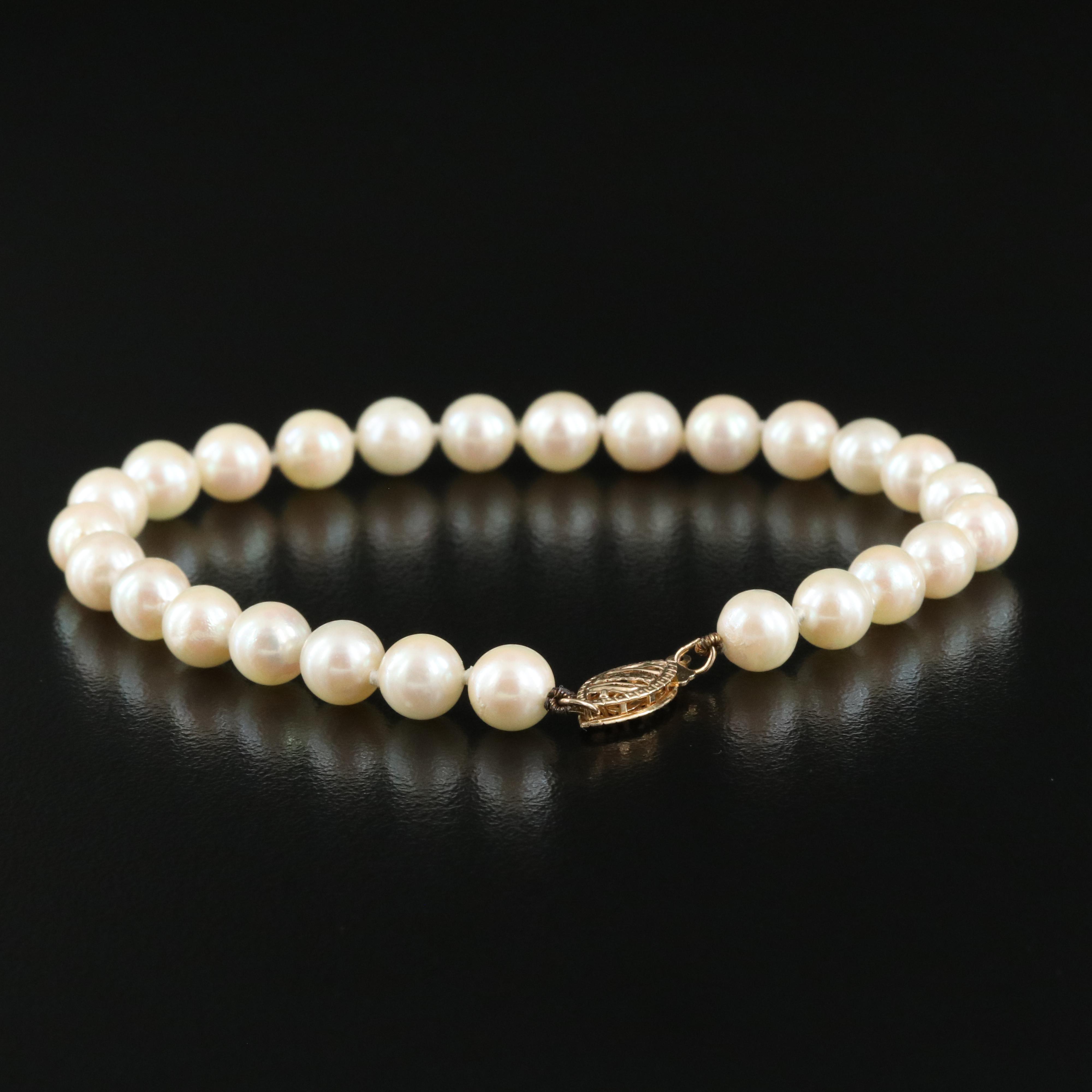 Pearl Bracelet with 14K Clasp