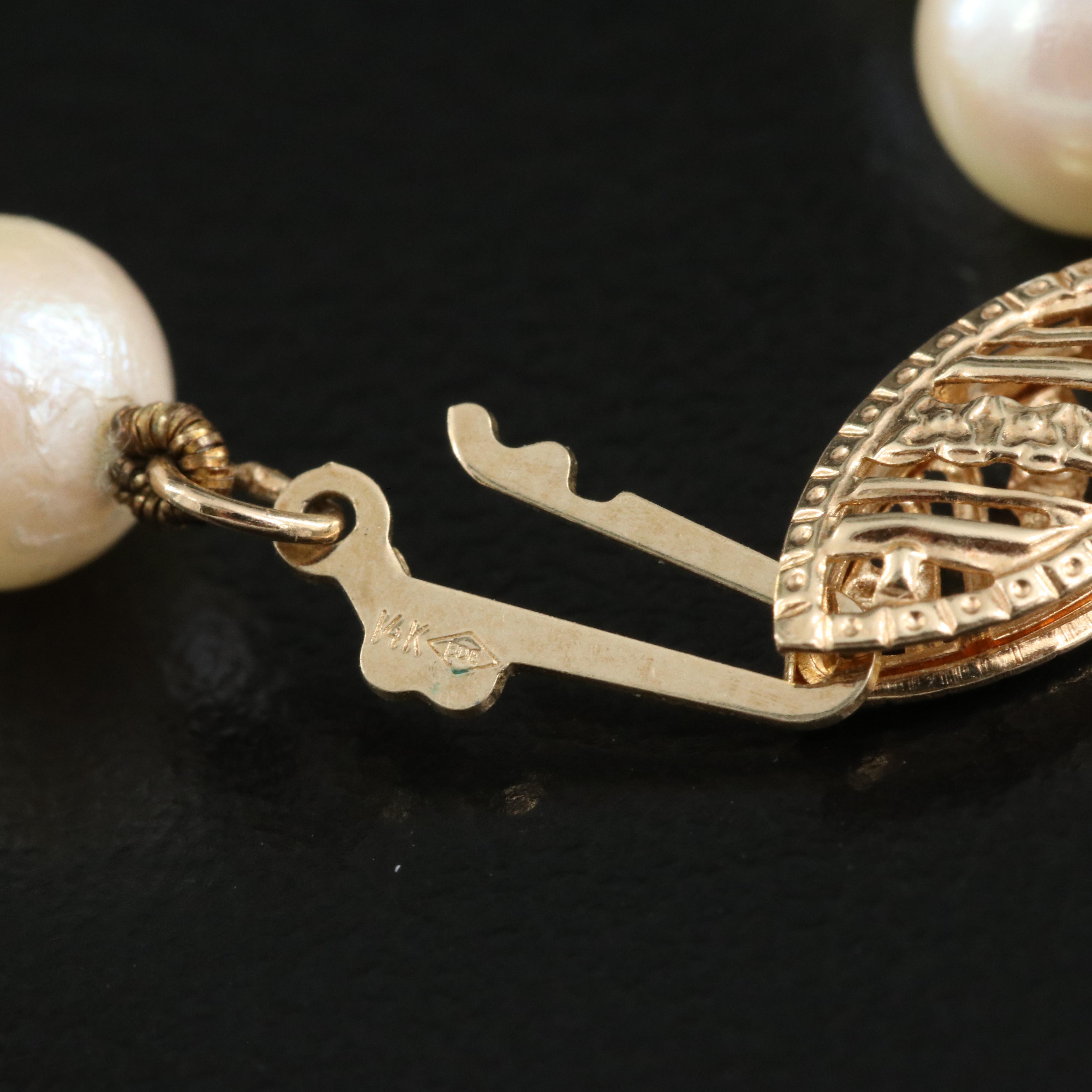 Pearl Bracelet with 14K Clasp