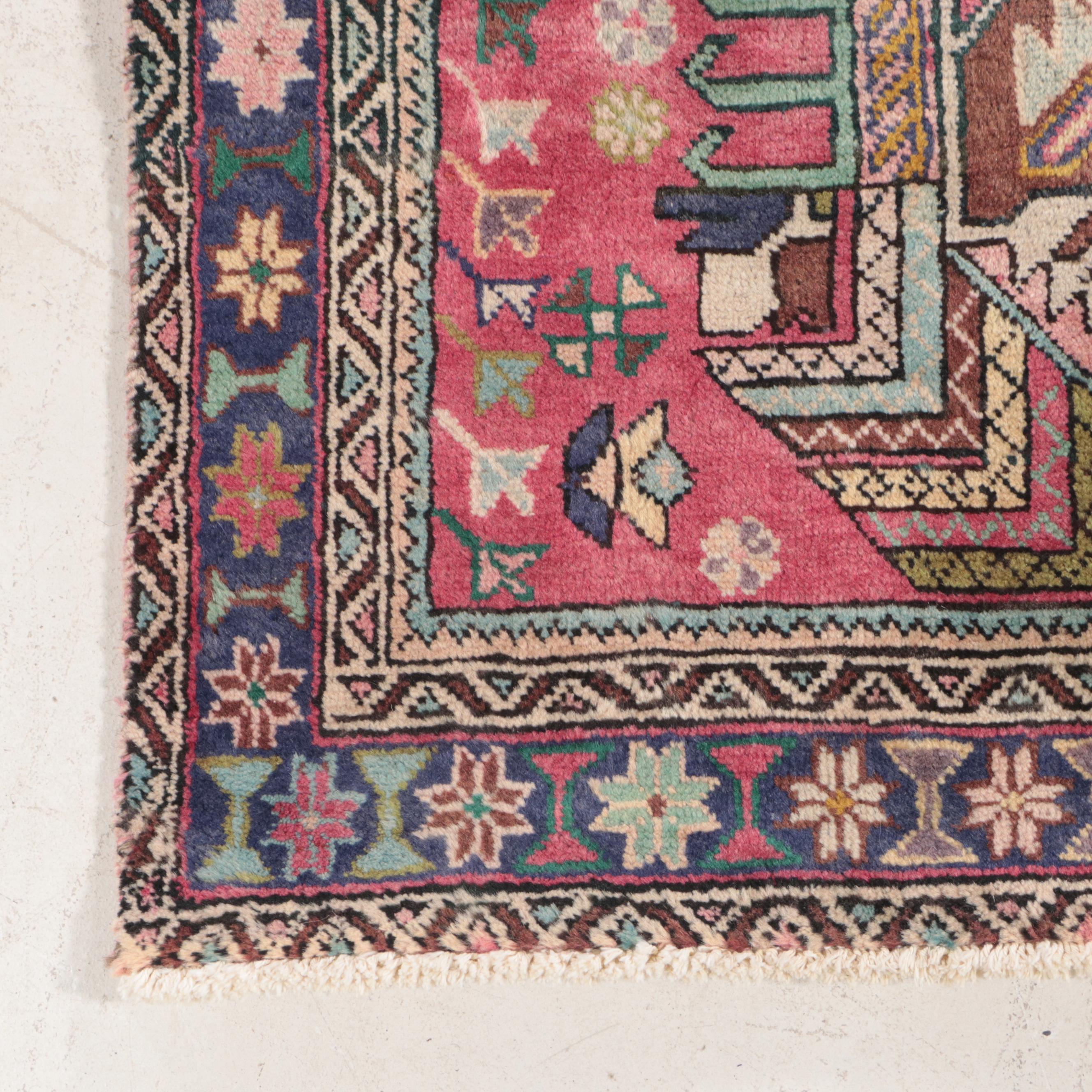 3'6 x 14'3 Hand-Knotted Persian Karaja Long Rug