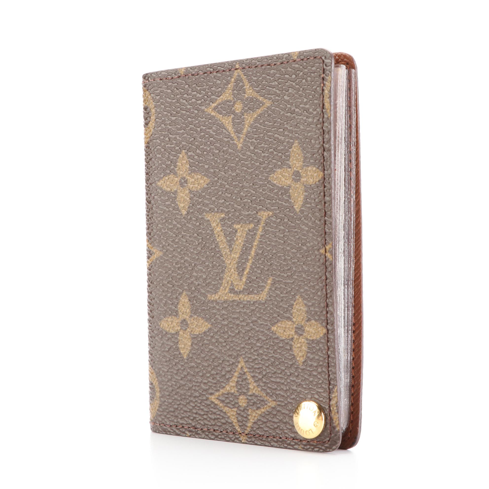 Louis Vuitton Card/Photo Holder in Monogram Canvas w/Clear PVC Sleeves