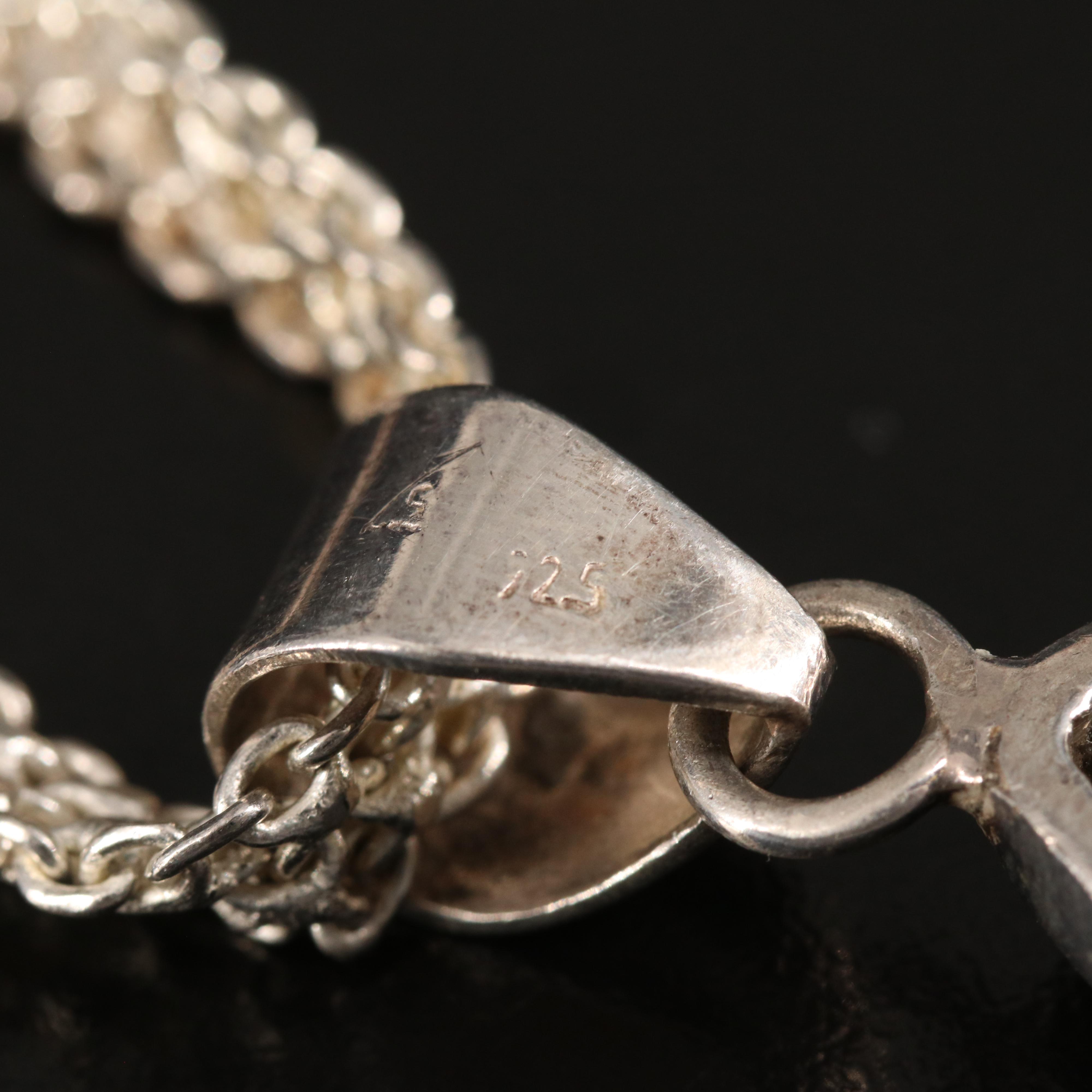 Amethyst Earrings and Black Onyx Pendant Necklace in Sterling