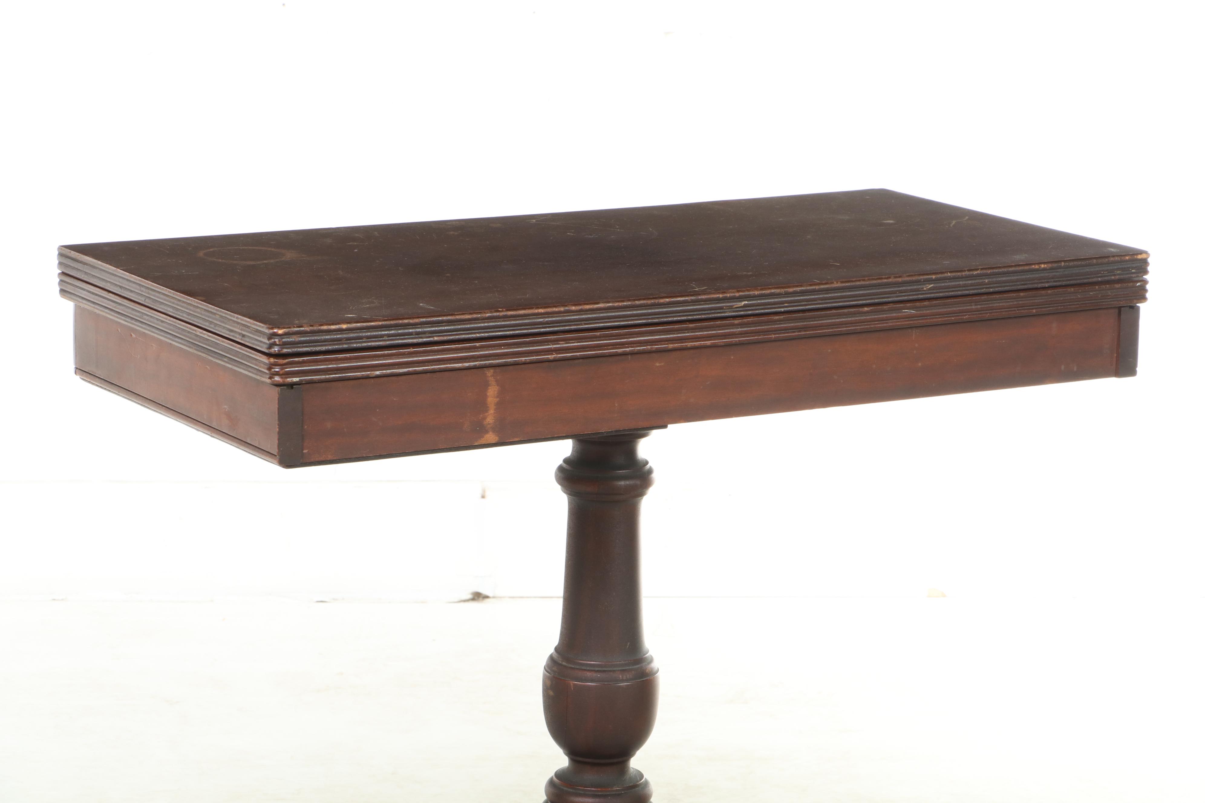 Regency Style Mahogany Games Table, Mid-20th Century