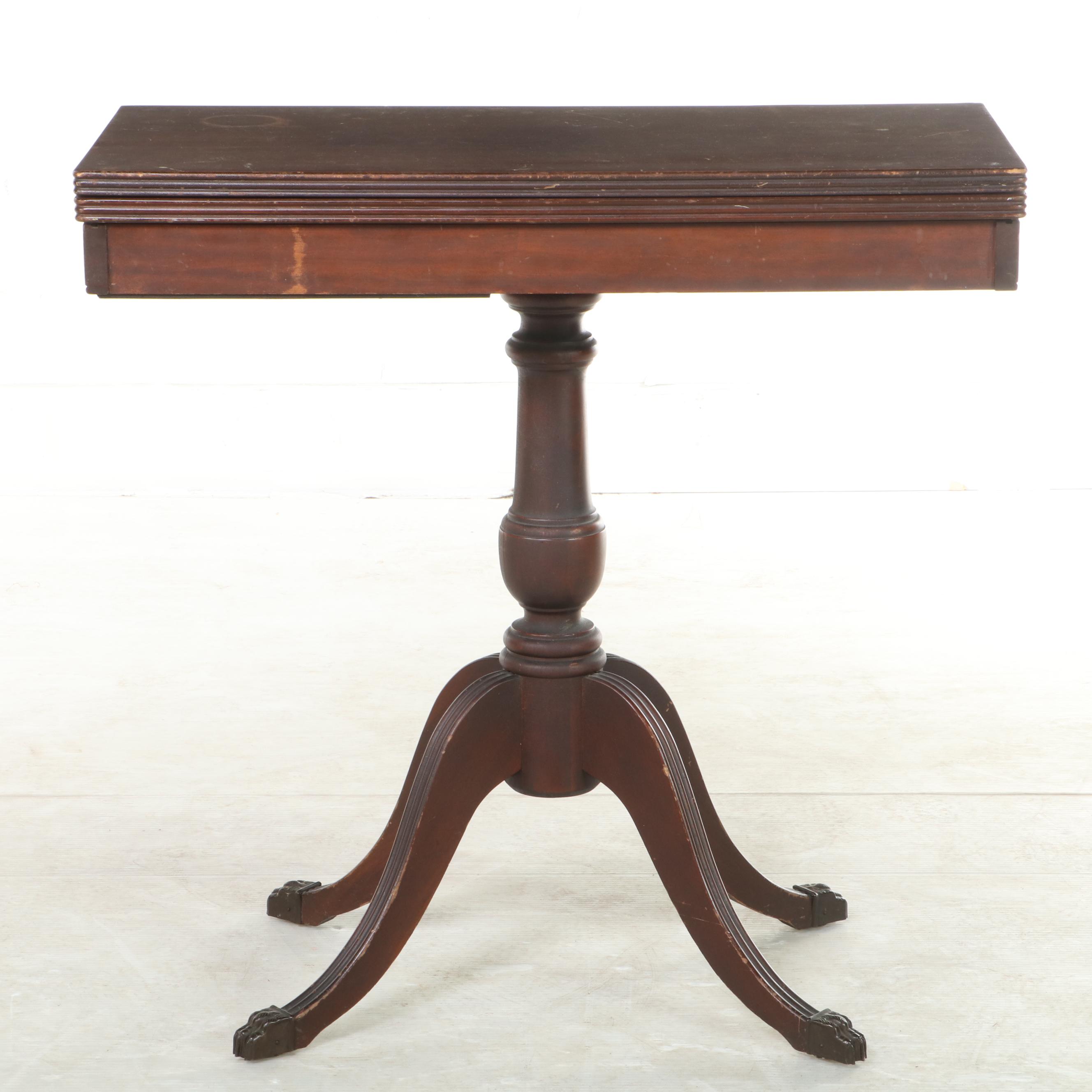 Regency Style Mahogany Games Table, Mid-20th Century