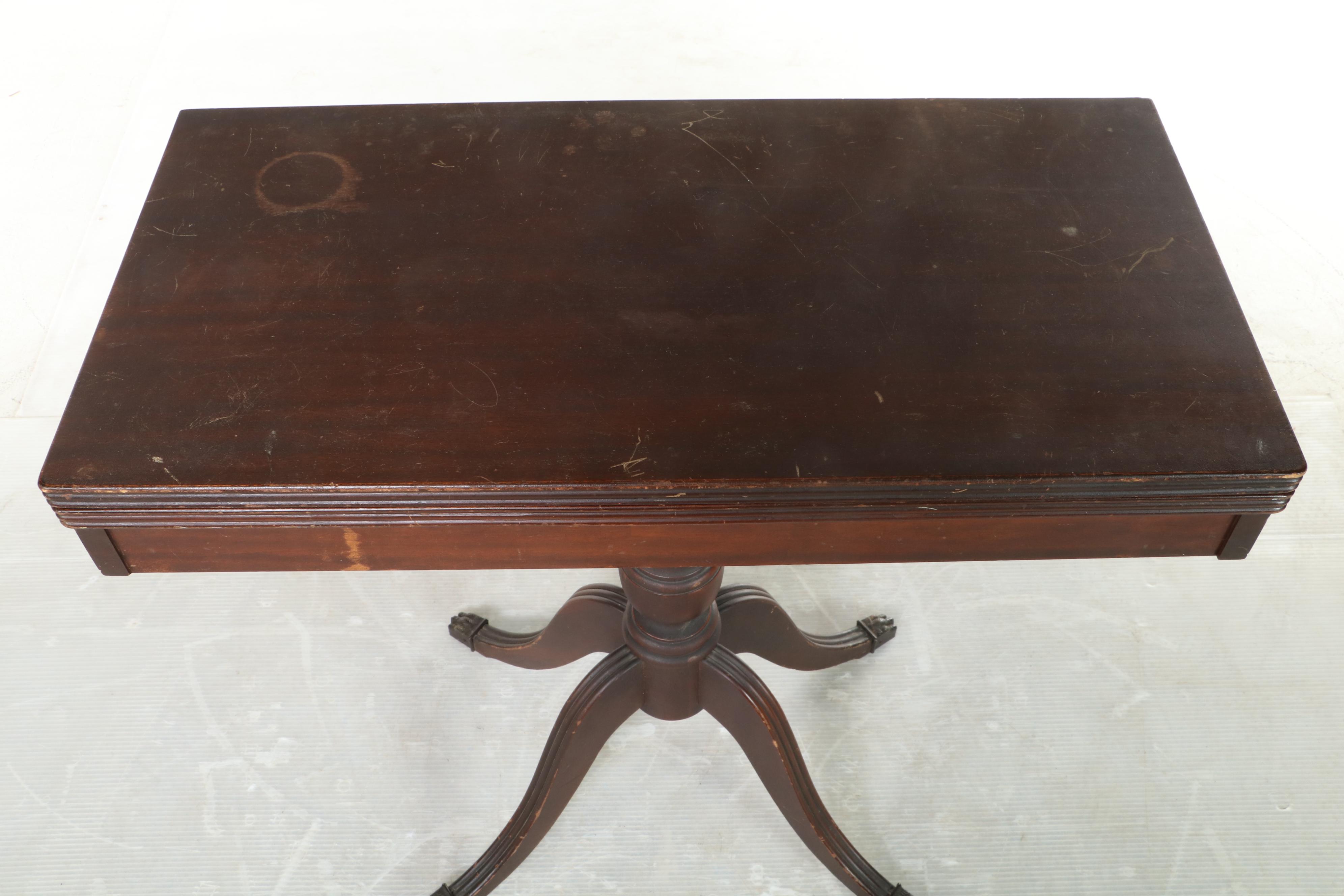 Regency Style Mahogany Games Table, Mid-20th Century