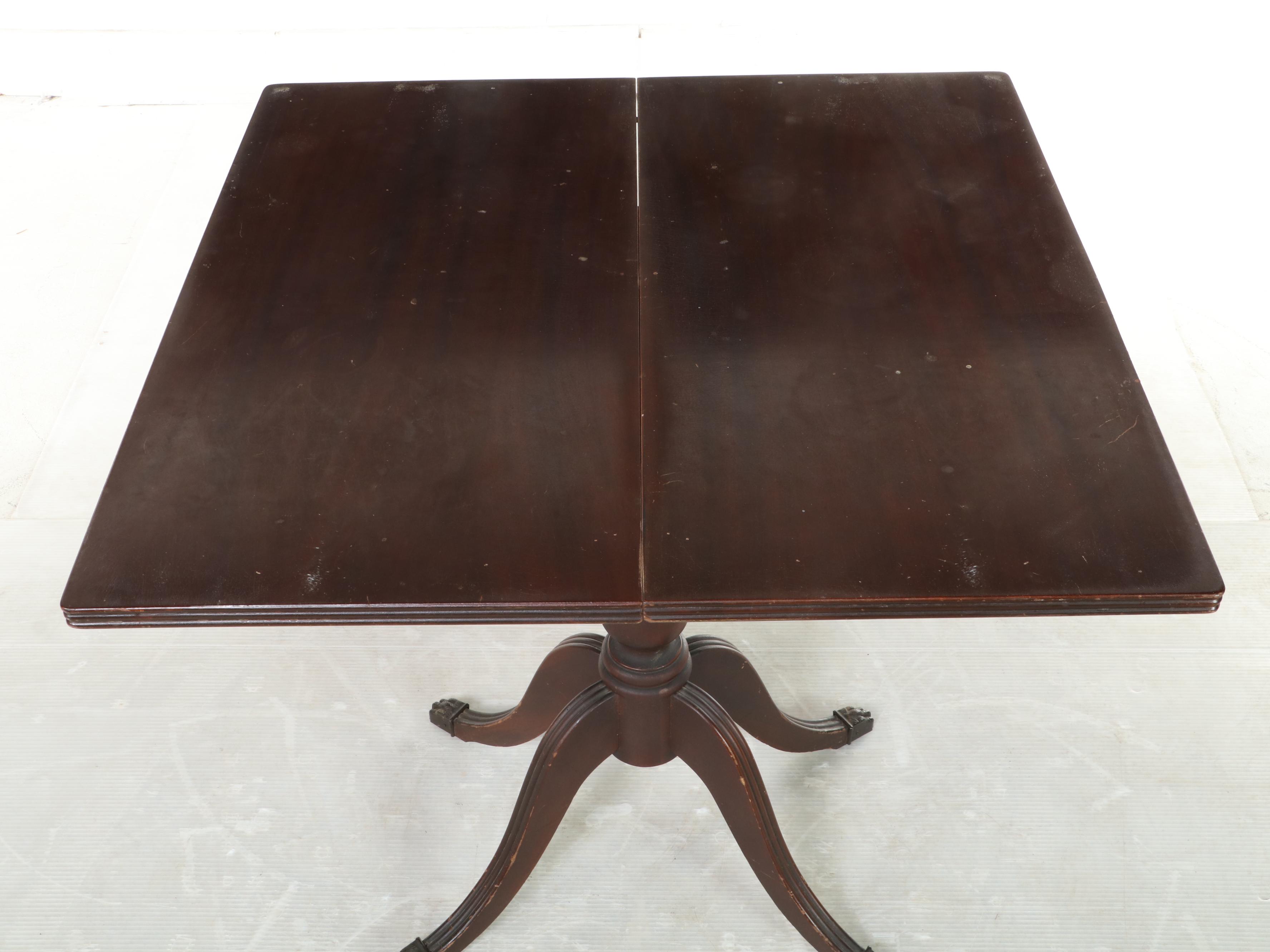 Regency Style Mahogany Games Table, Mid-20th Century