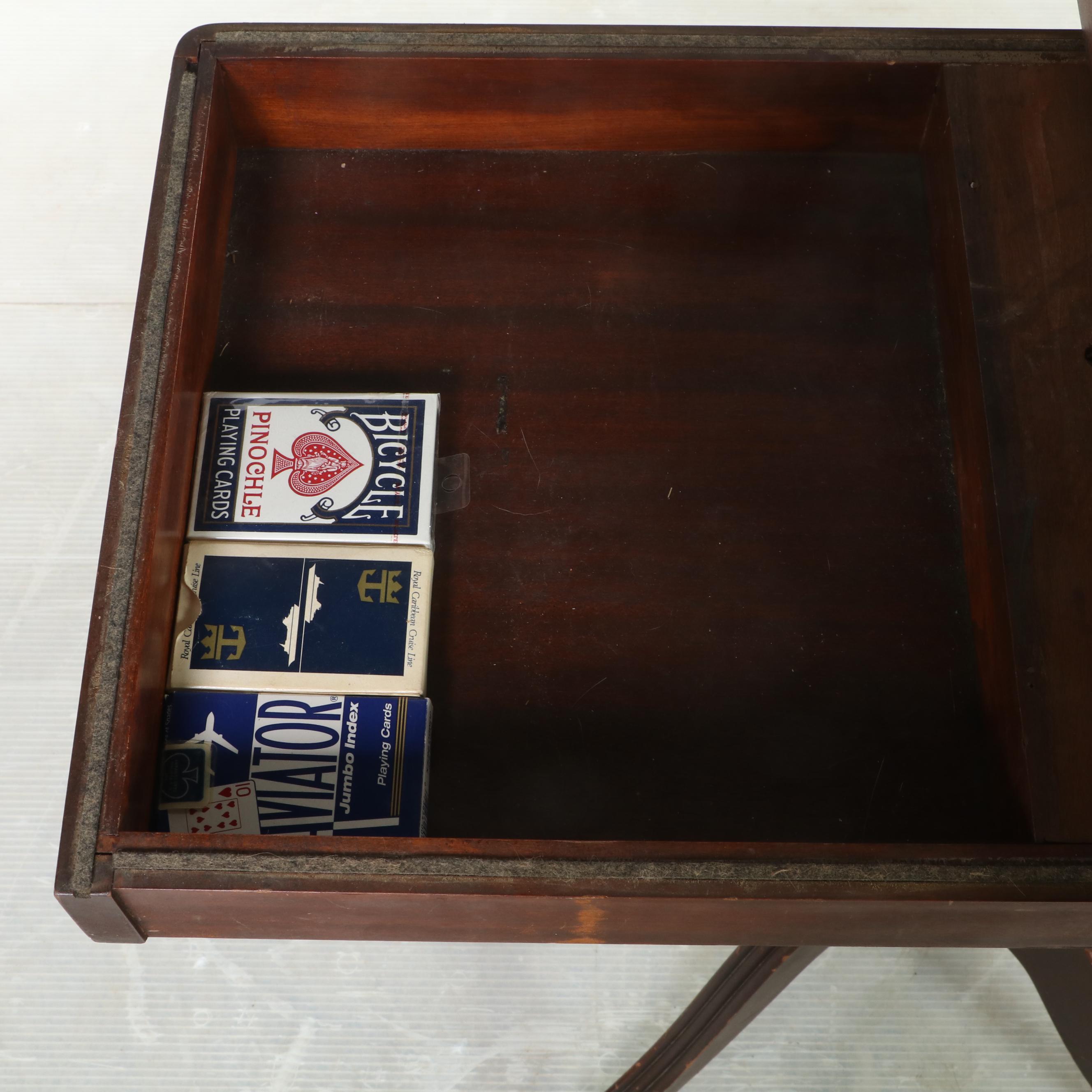 Regency Style Mahogany Games Table, Mid-20th Century