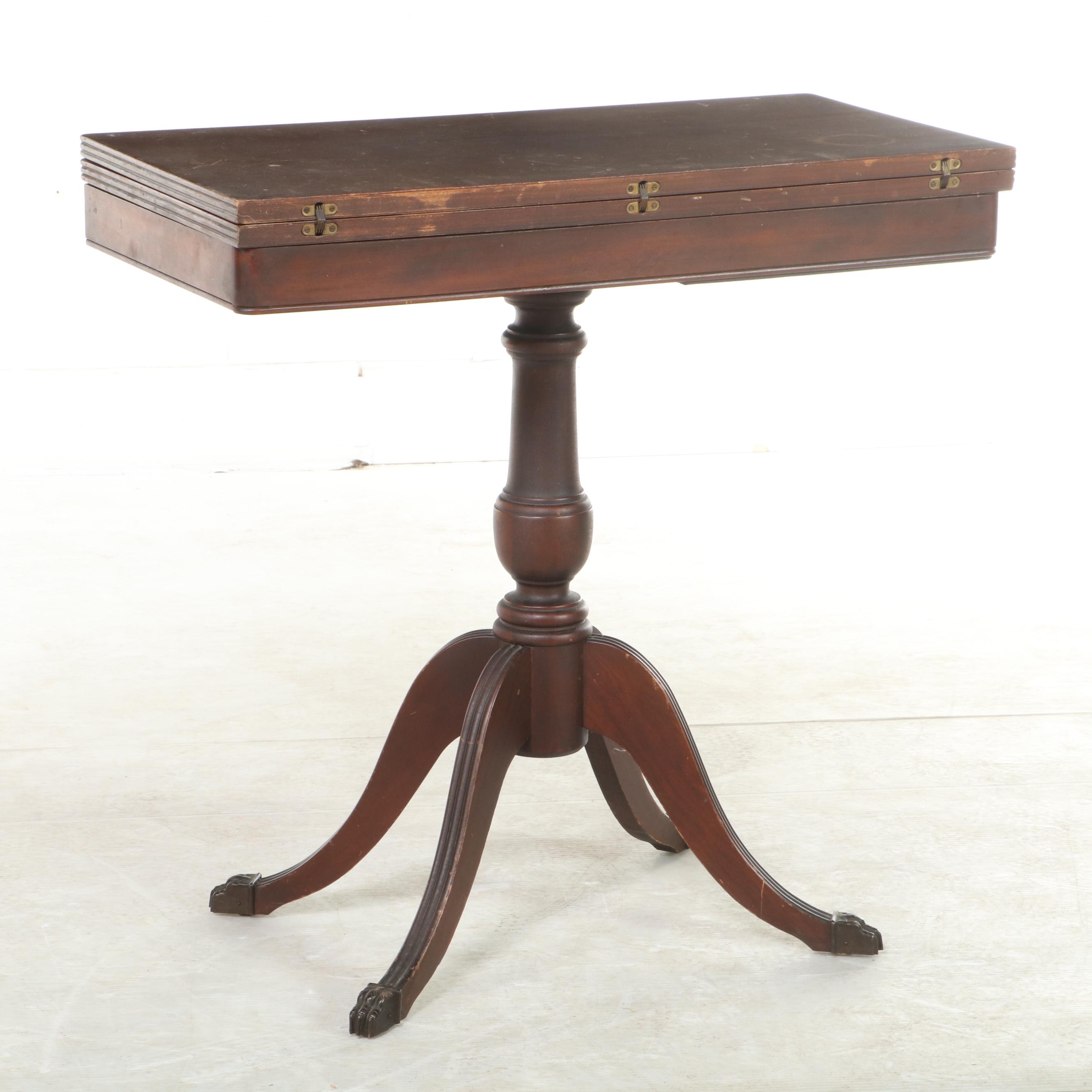 Regency Style Mahogany Games Table, Mid-20th Century