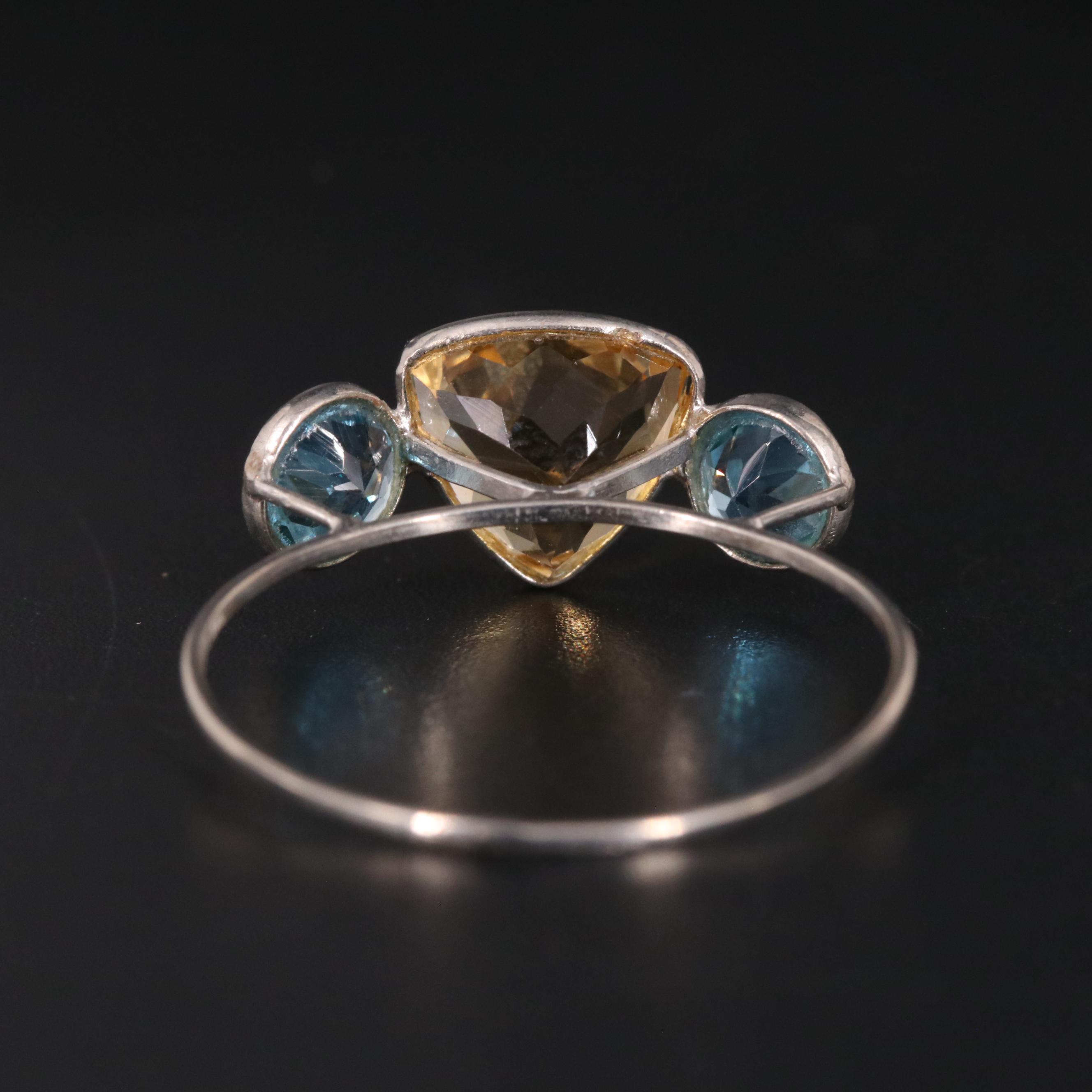 14K Citrine and Topaz Ring