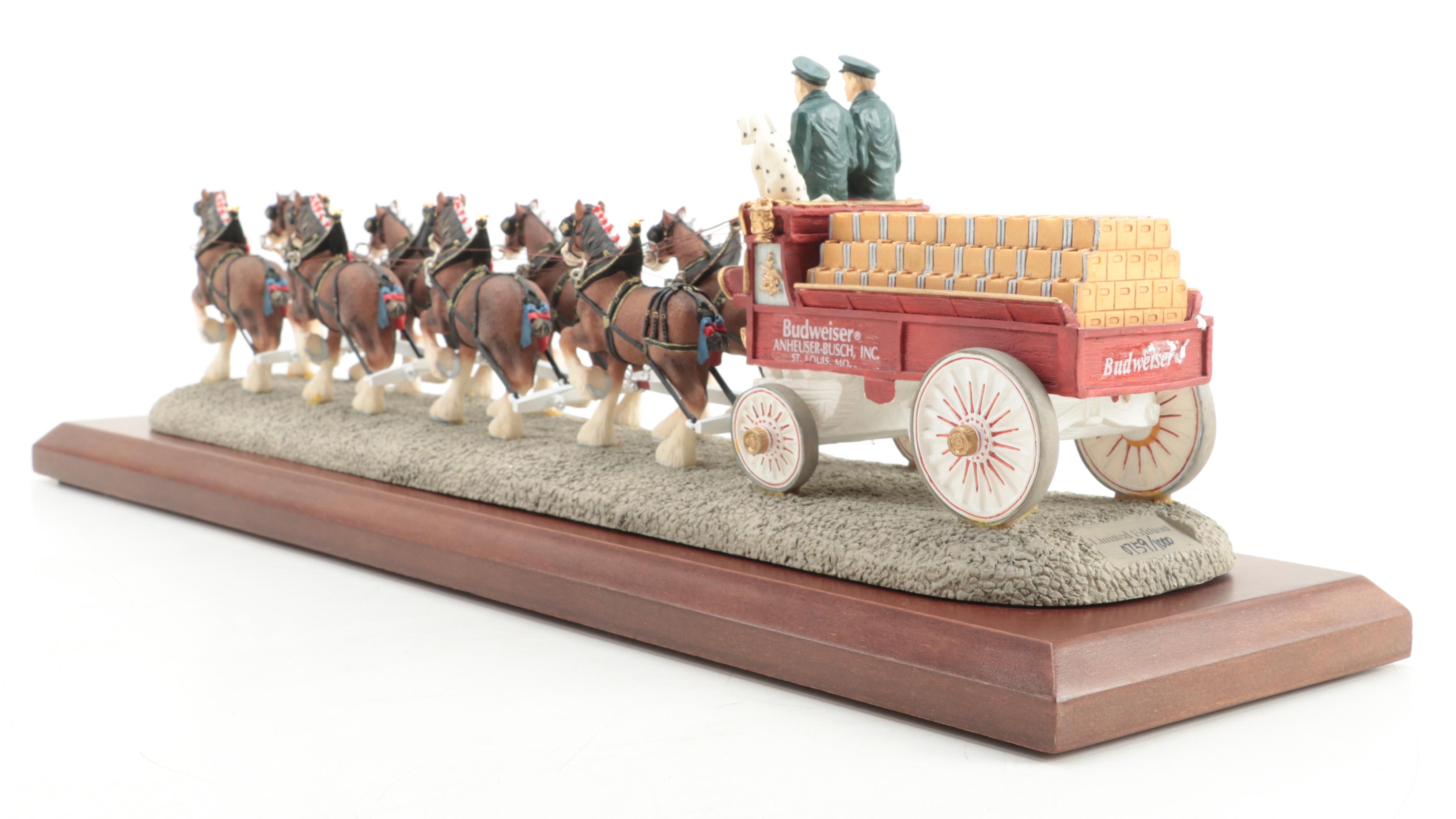 The World Famous Budweiser Clydesdales Limited Edition Resin Figurine