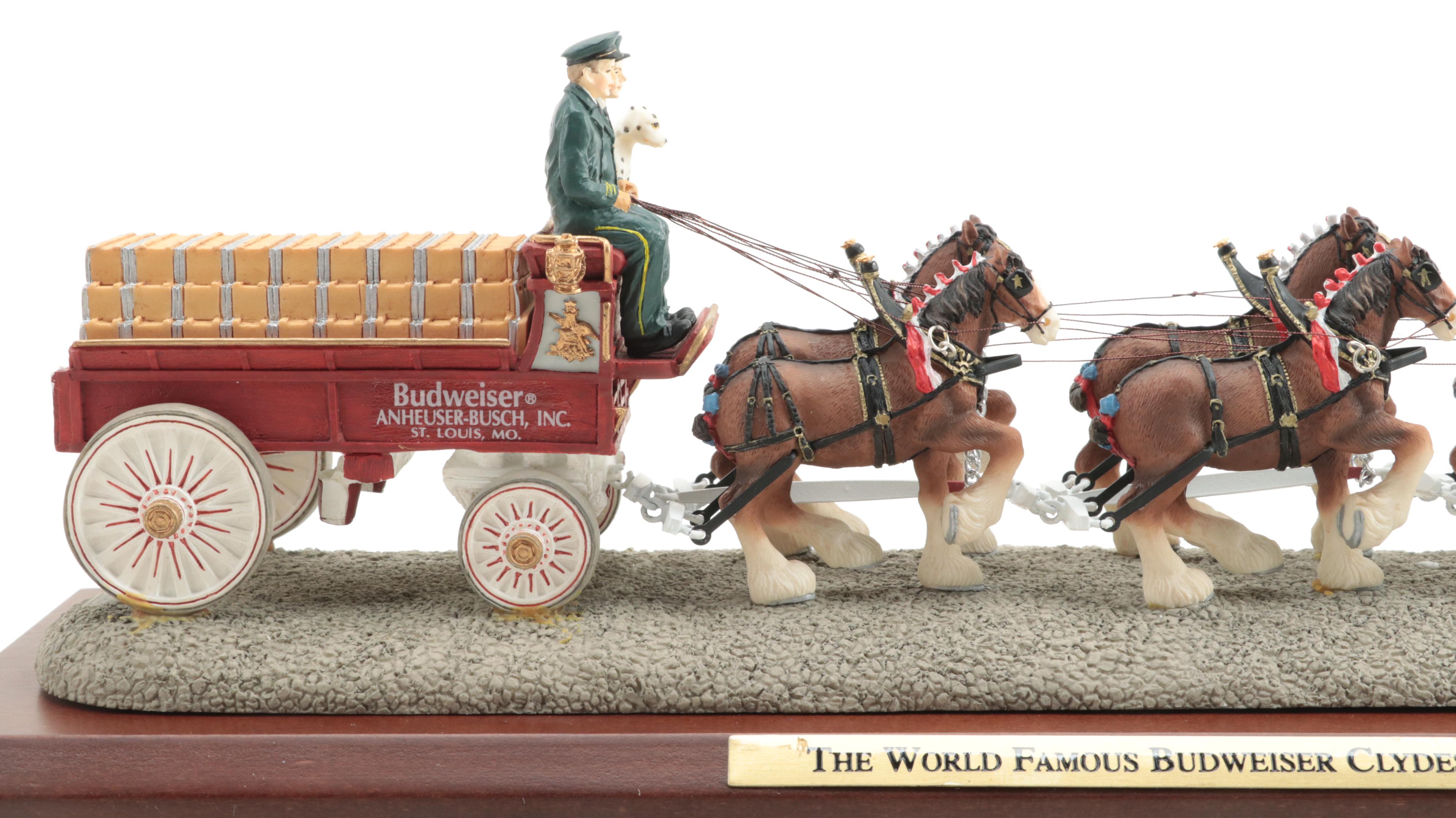 The World Famous Budweiser Clydesdales Limited Edition Resin Figurine