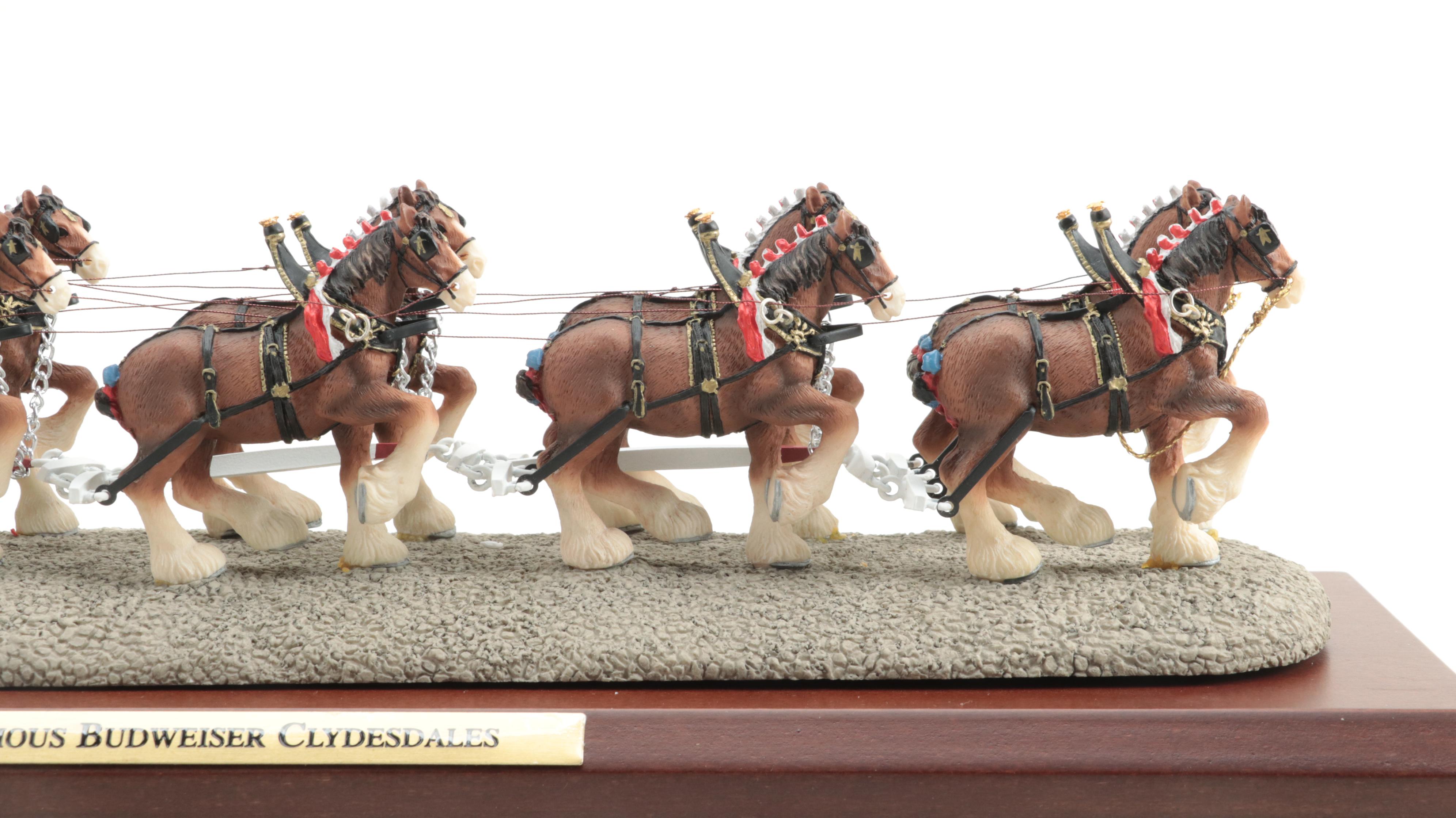 The World Famous Budweiser Clydesdales Limited Edition Resin Figurine