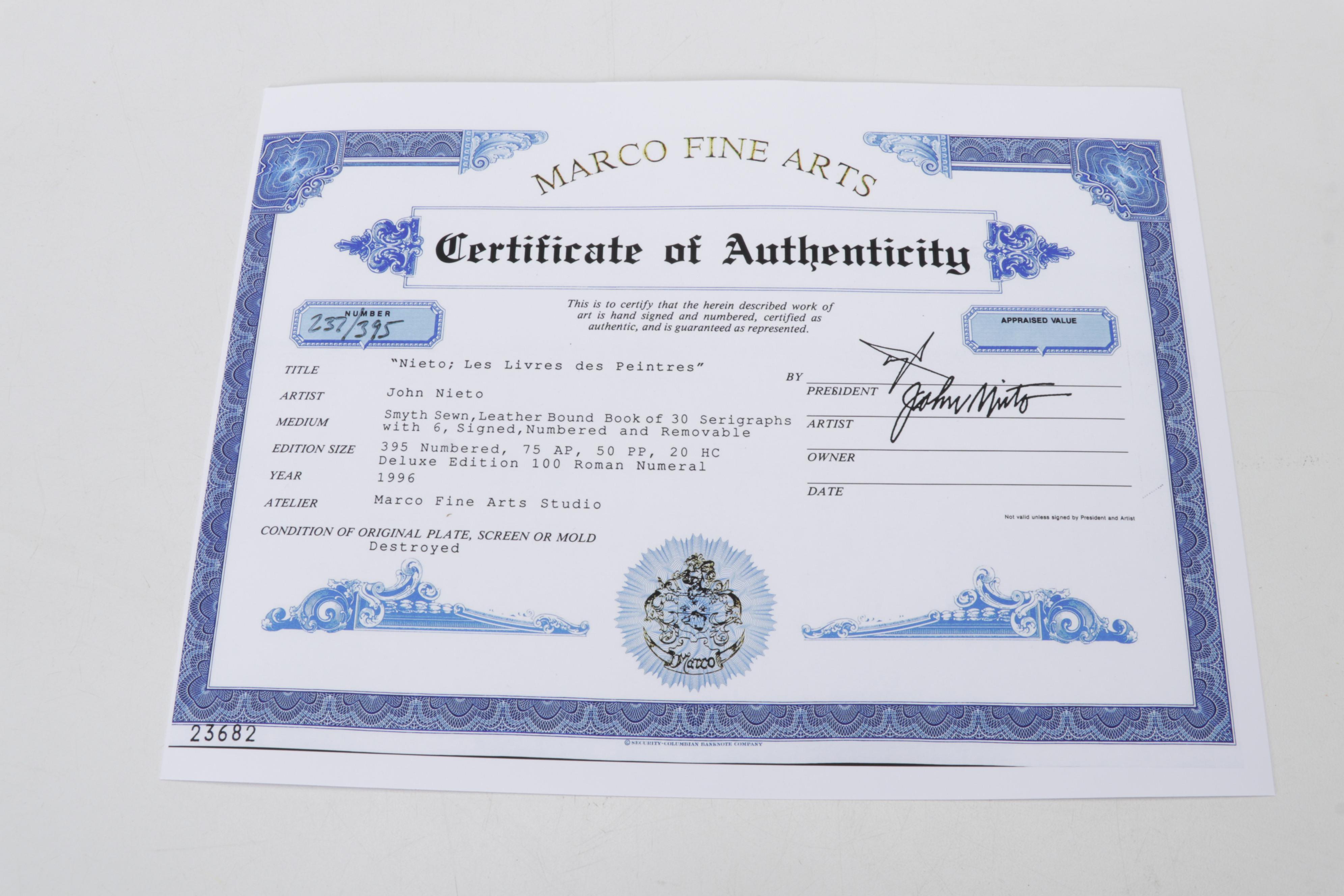 John Nieto Serigraph "Fancy Dancer," 1996