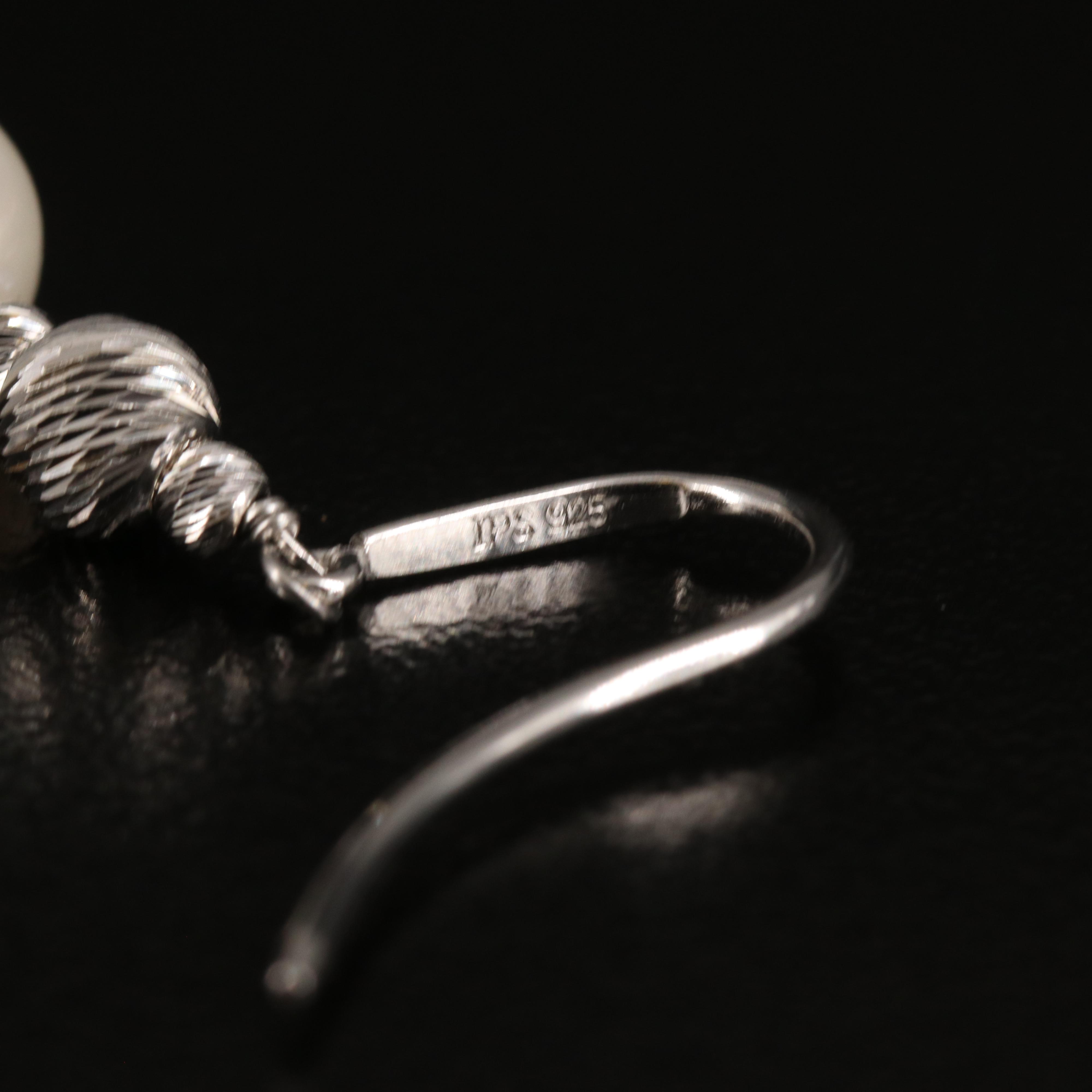 Sterling Pearl Necklace and Earring Set