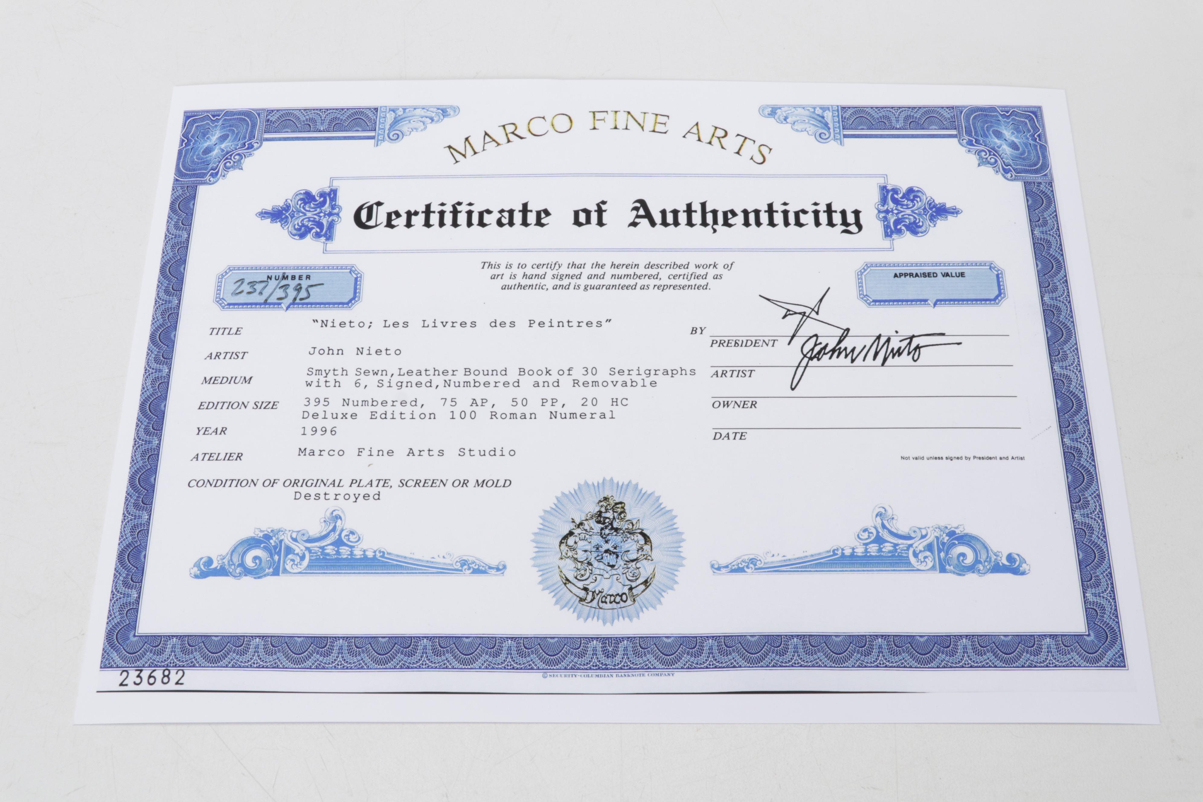 John Nieto Serigraph "Canis Lupus," 1996