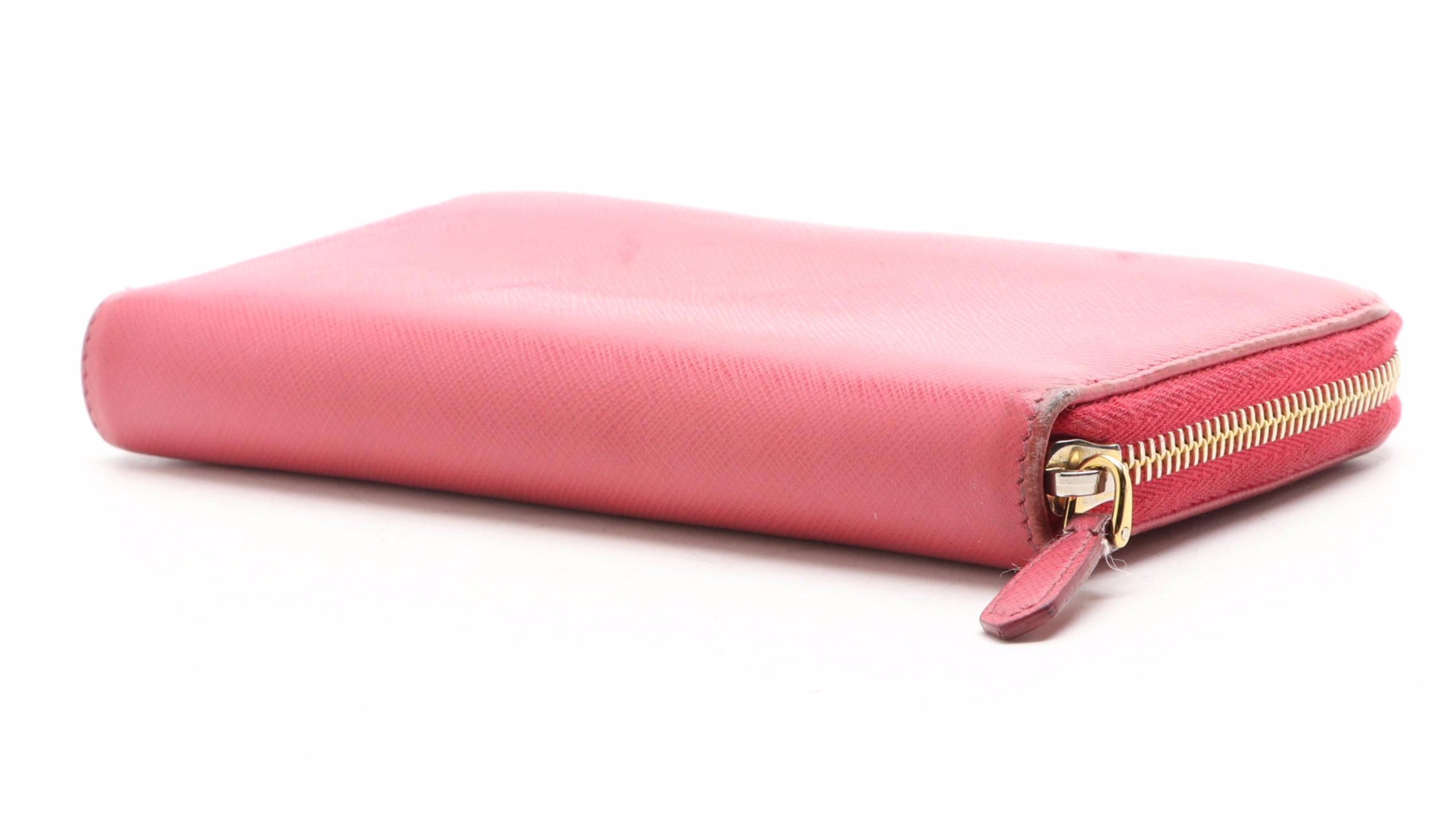 Prada Zip Around Wallet in Saffiano Leather