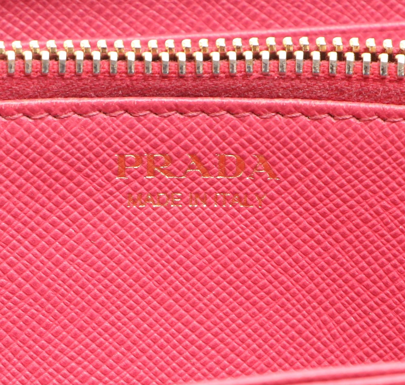 Prada Zip Around Wallet in Saffiano Leather