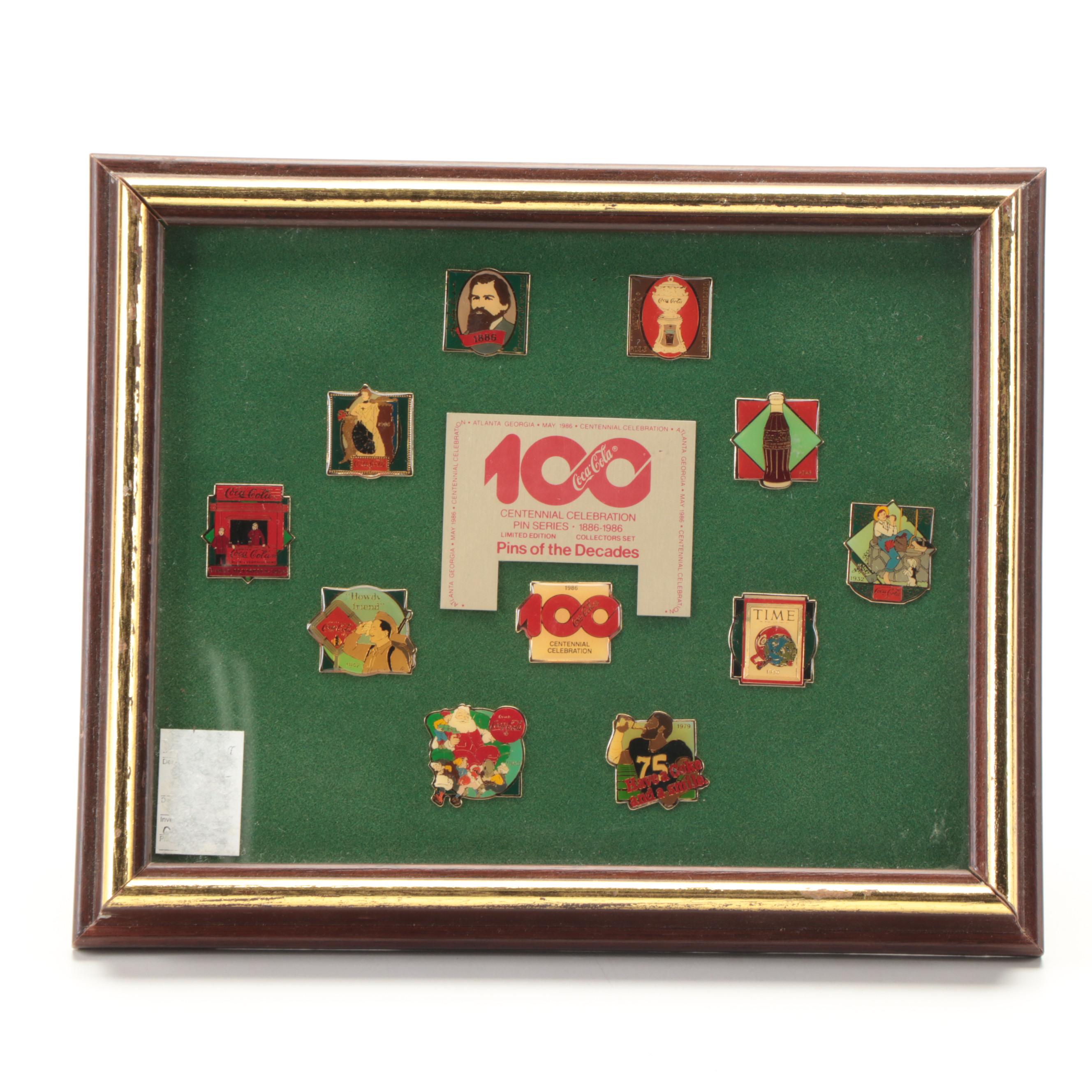 Coca-Cola Limited Edition Summer Olympics Pinbacks with More Coca-Cola Pins