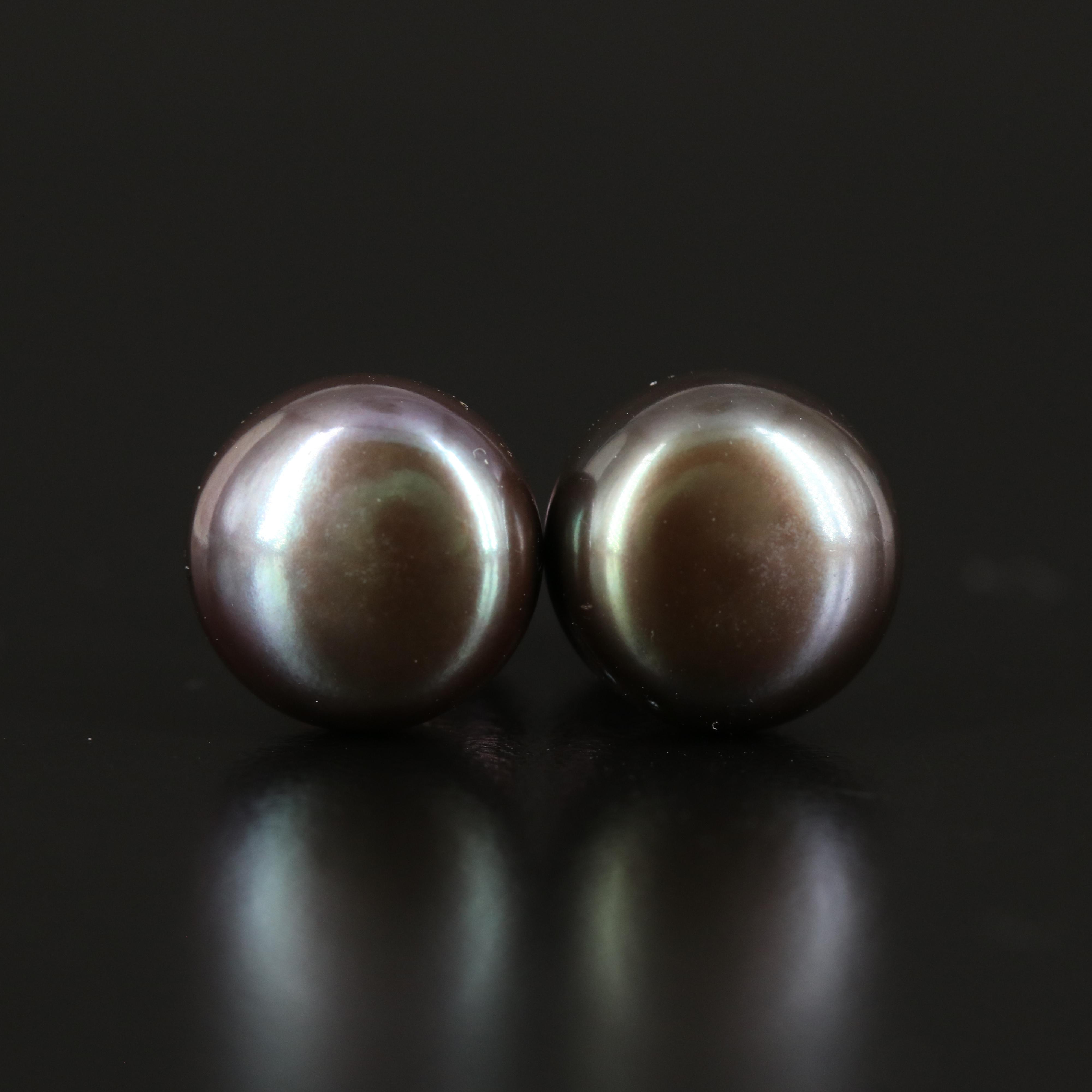 14K Pearl Front-Back Earrings