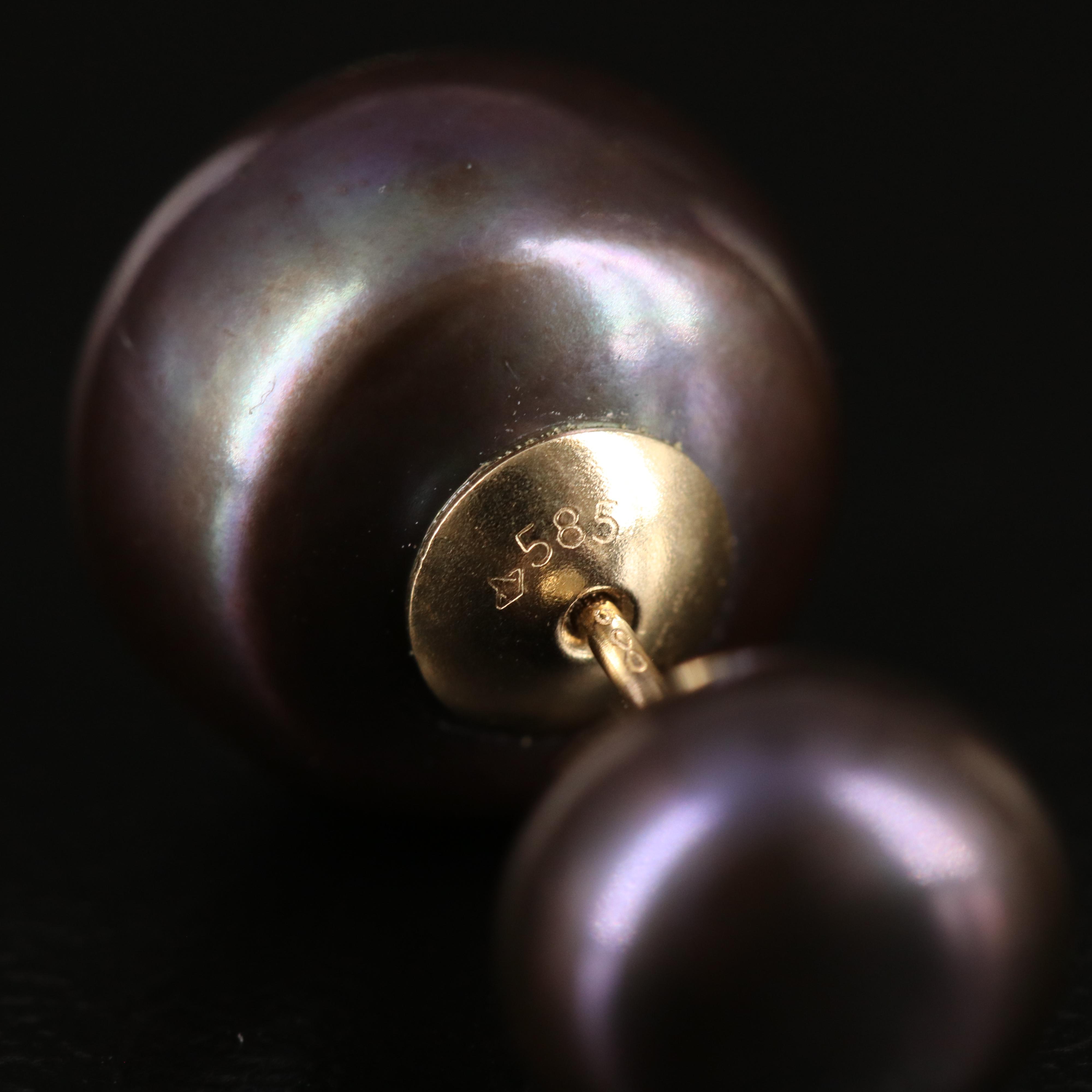 14K Pearl Front-Back Earrings