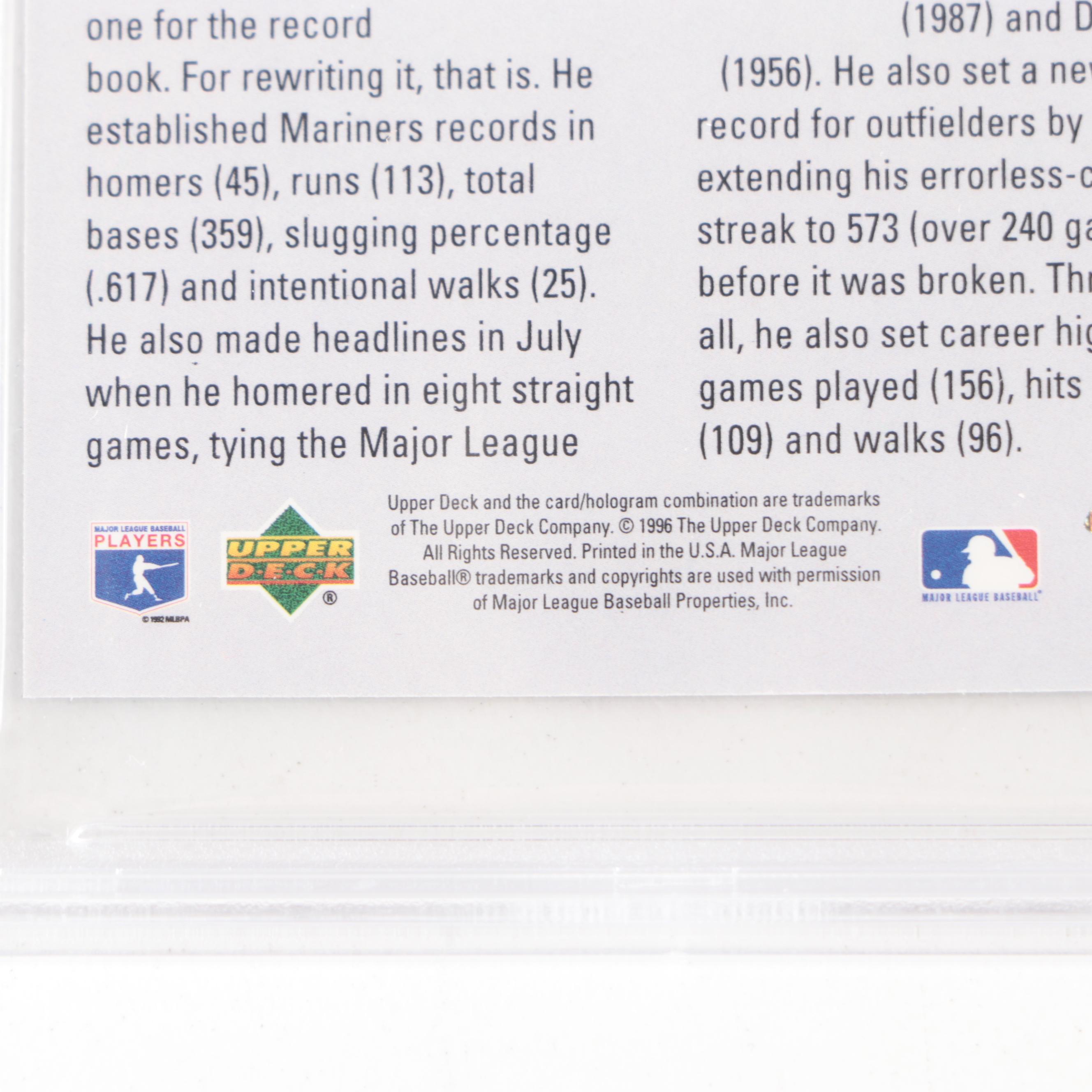 1996 Collector's Choice Ken Griffey Jr. A Cut Above #CA5 PSA 8 Baseball Card