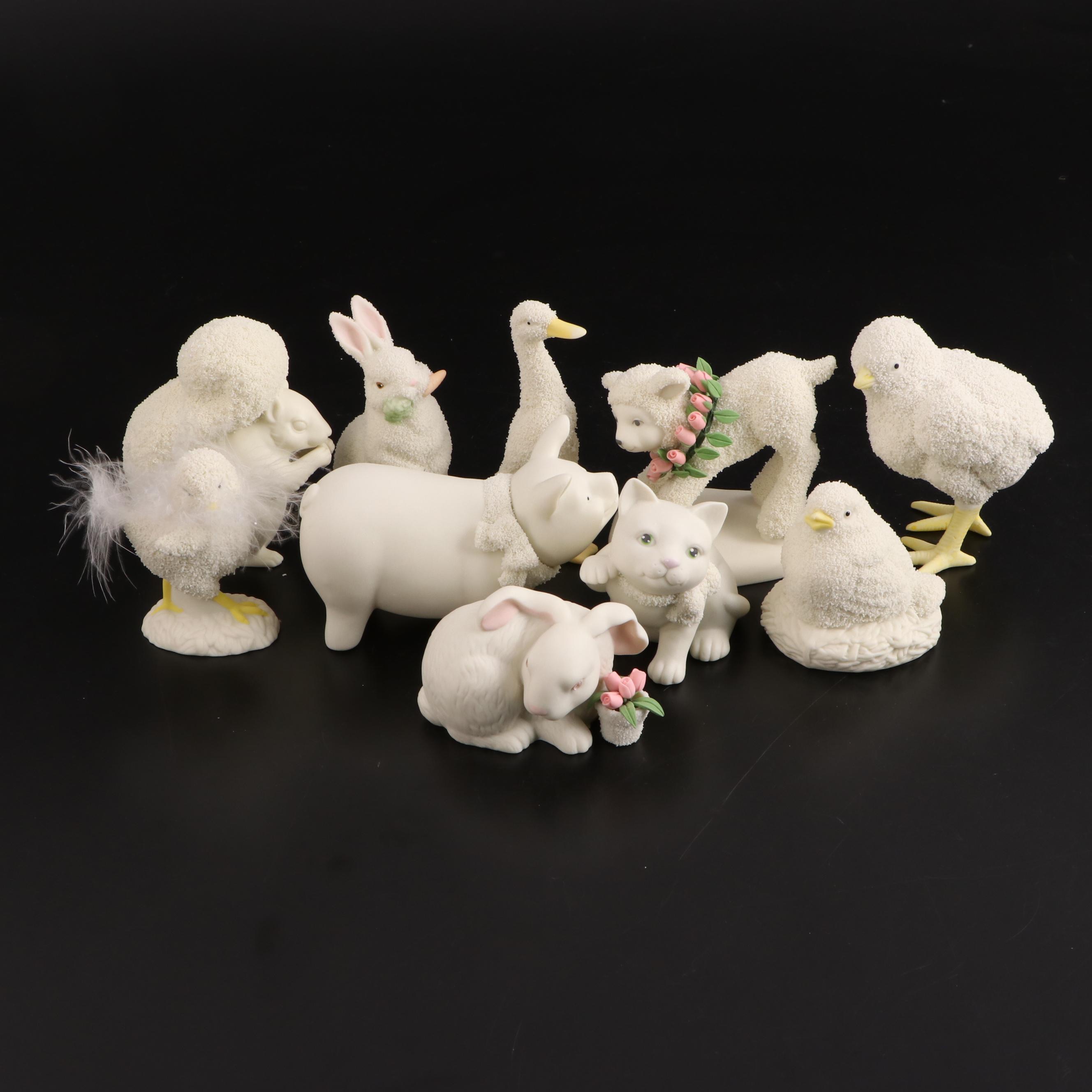 Department 56 Bisque Porcelain Easter Animal Figurines