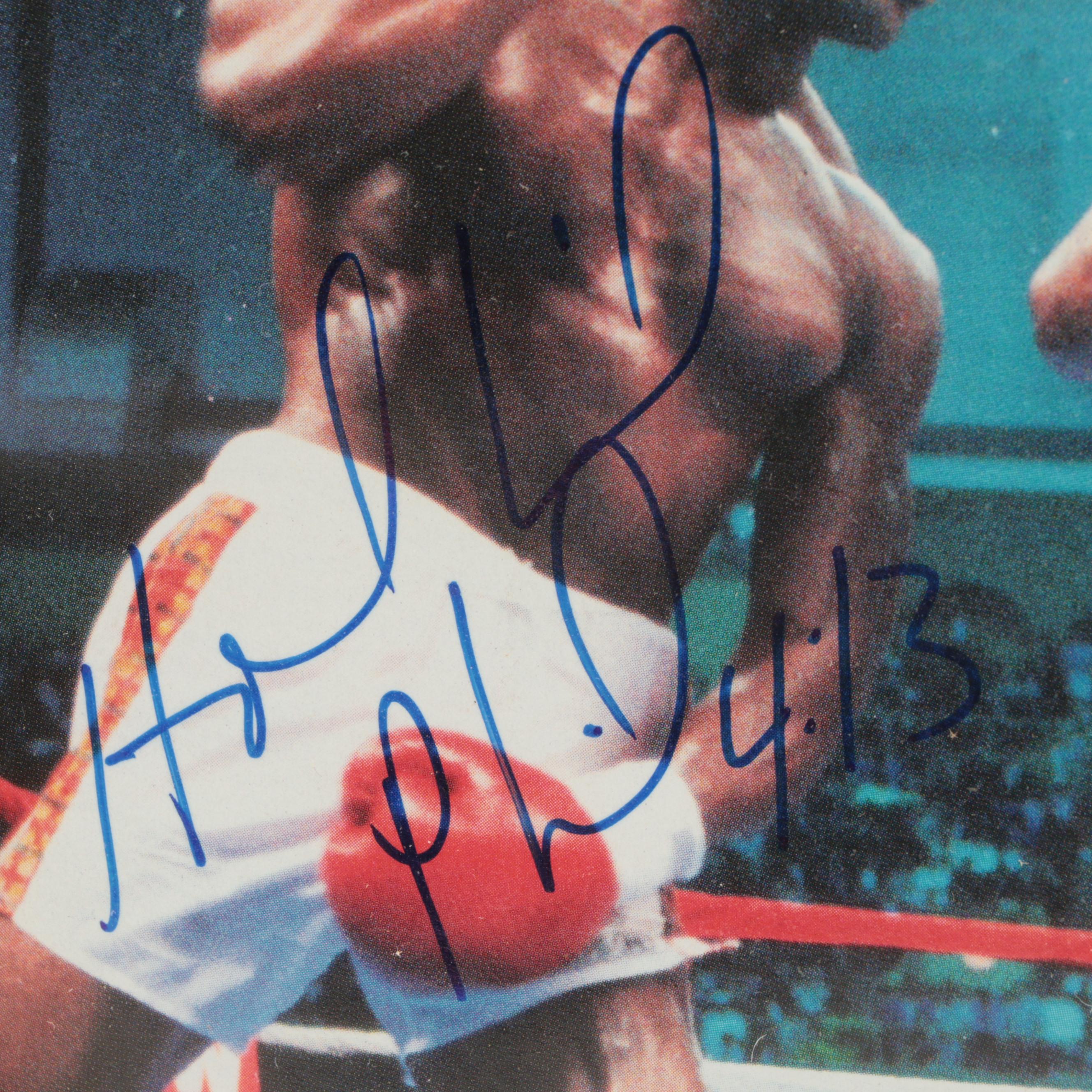 Evander Holyfield, George Foreman Signed Framed "The Ring" Magazine