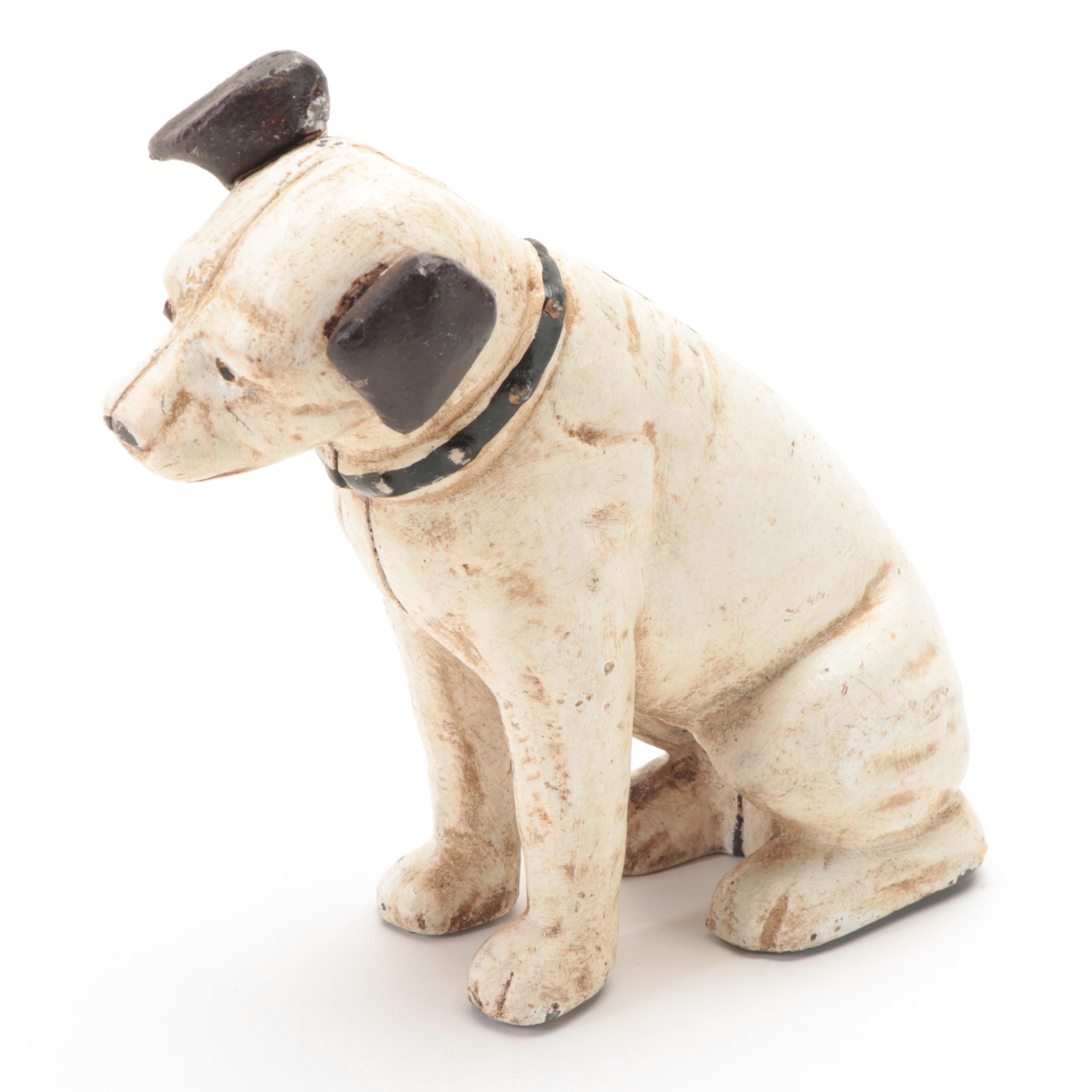 Department 56 Reproduction "His Master's Voice" Cast Iron Still Dog Bank