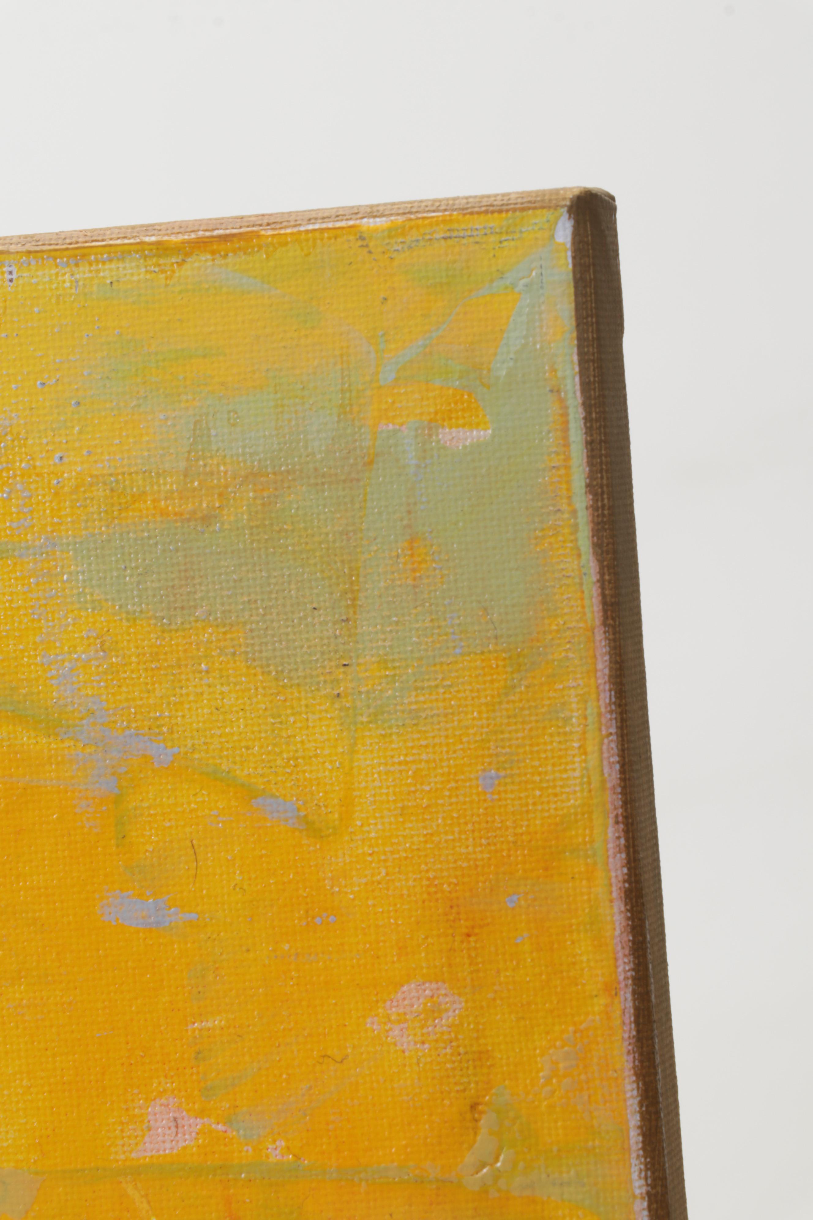 Farshad Lanjani Abstract Acyrlic Painting of City Street Scene, 21st Century