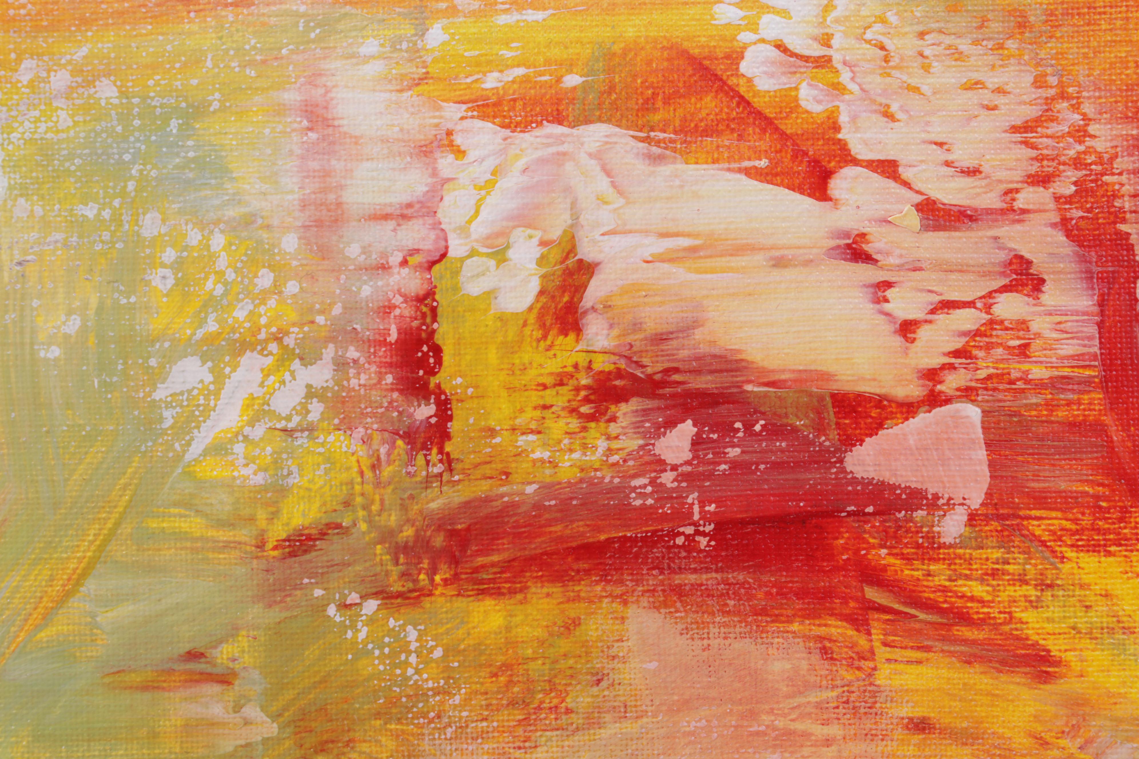 Farshad Lanjani Abstract Cityscape Acrylic Painting, 21st Century