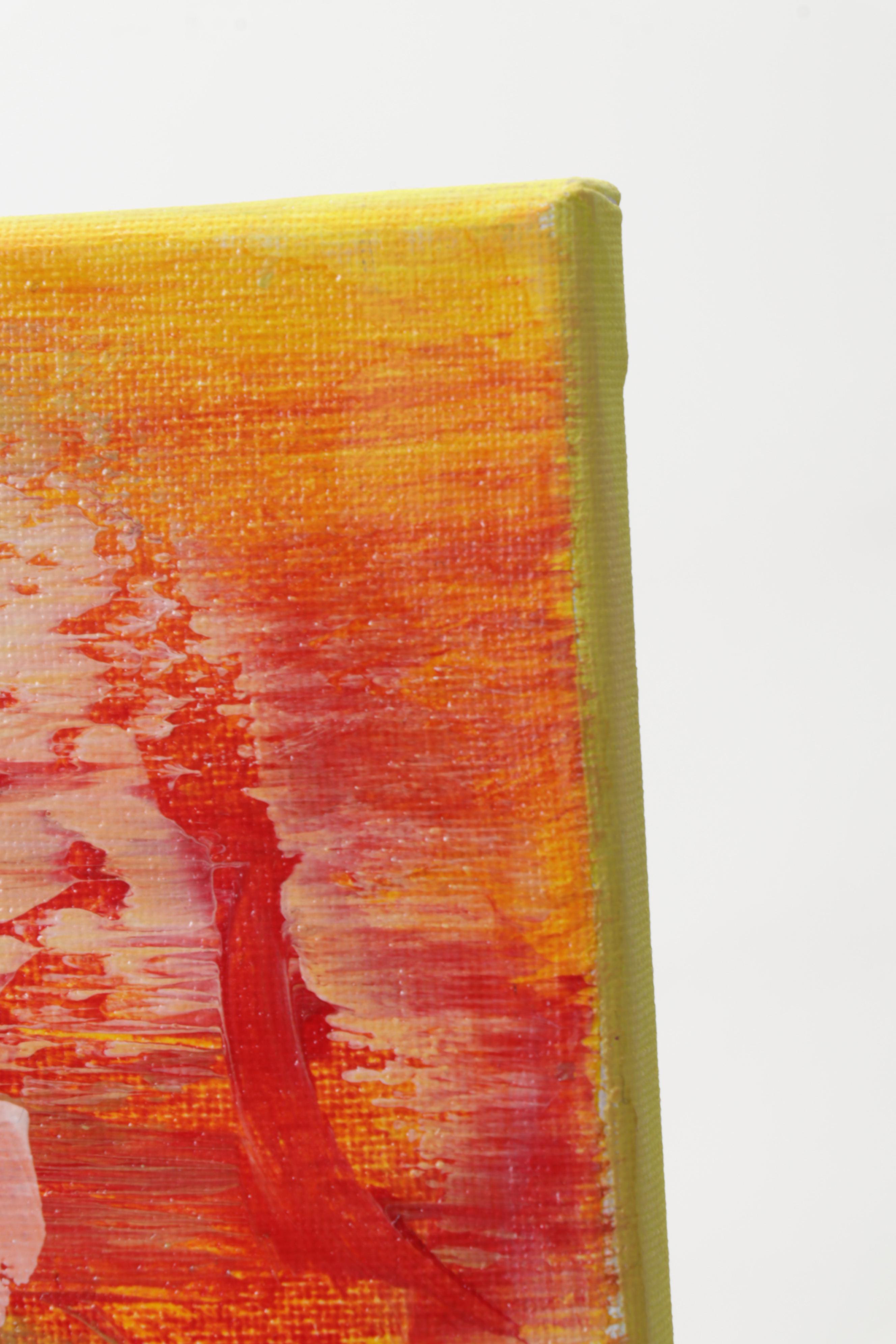 Farshad Lanjani Abstract Cityscape Acrylic Painting, 21st Century