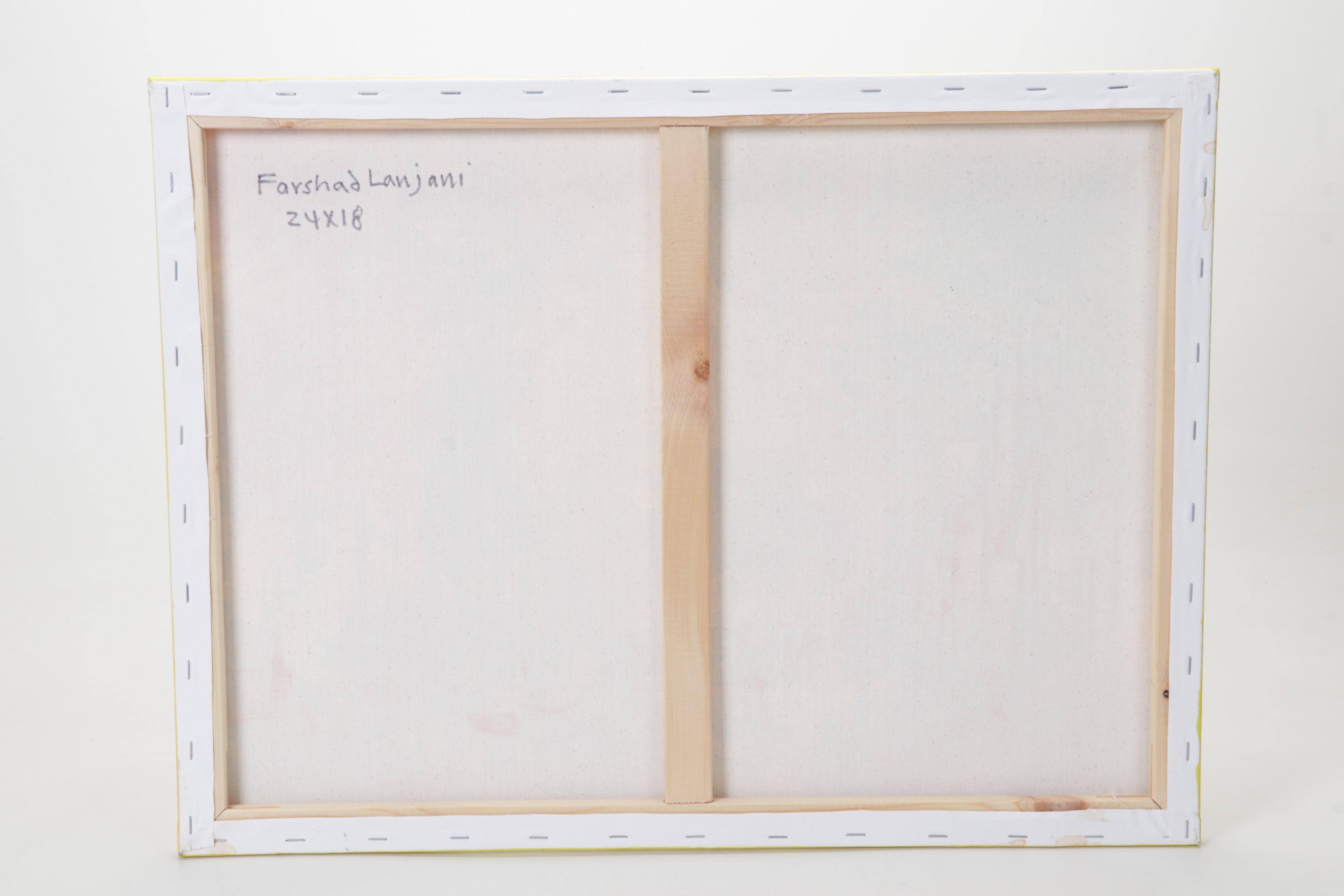 Farshad Lanjani Abstract Cityscape Acrylic Painting, 21st Century