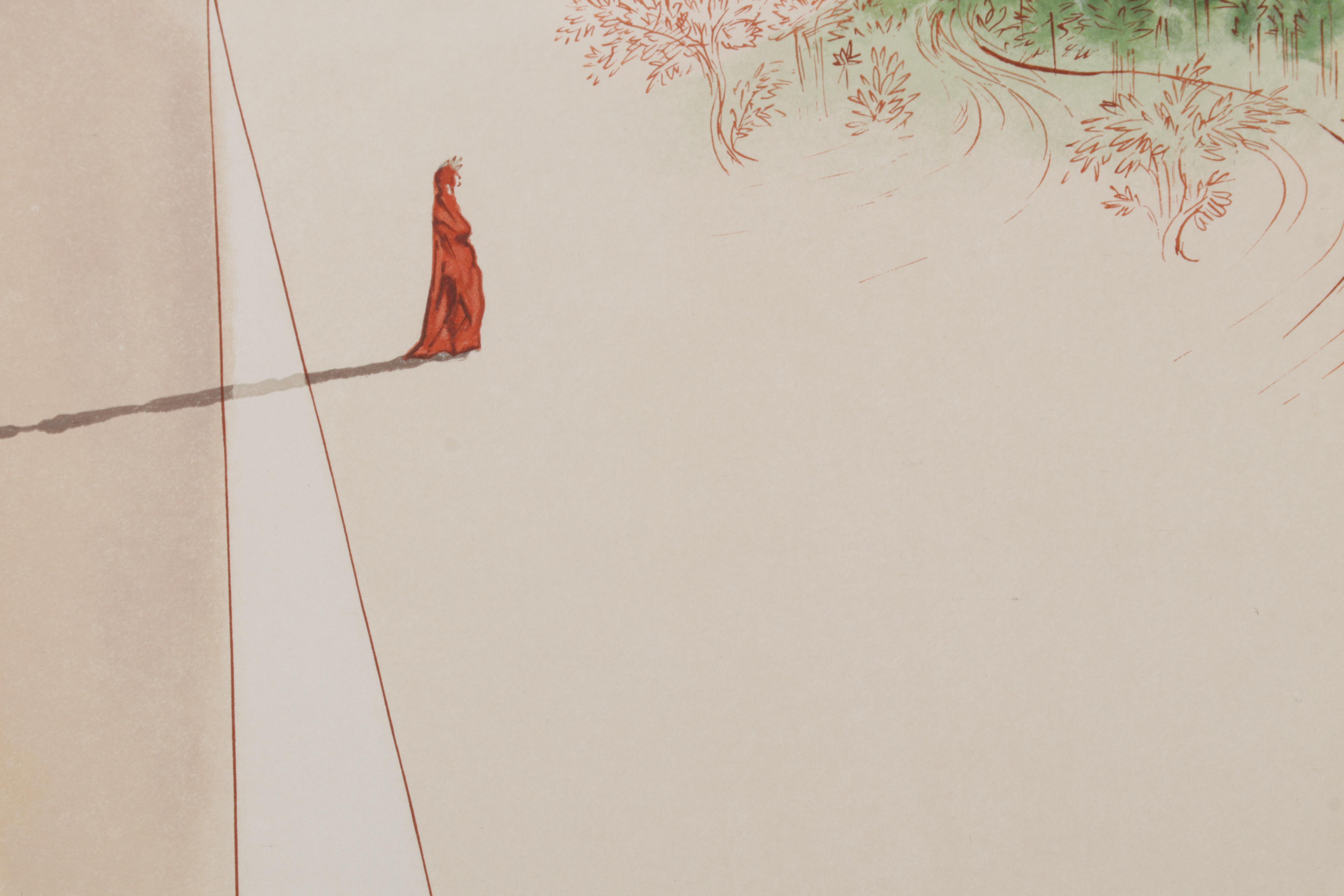 Salvador Dalí Wood Engraving "Départ pour le grand voyage"