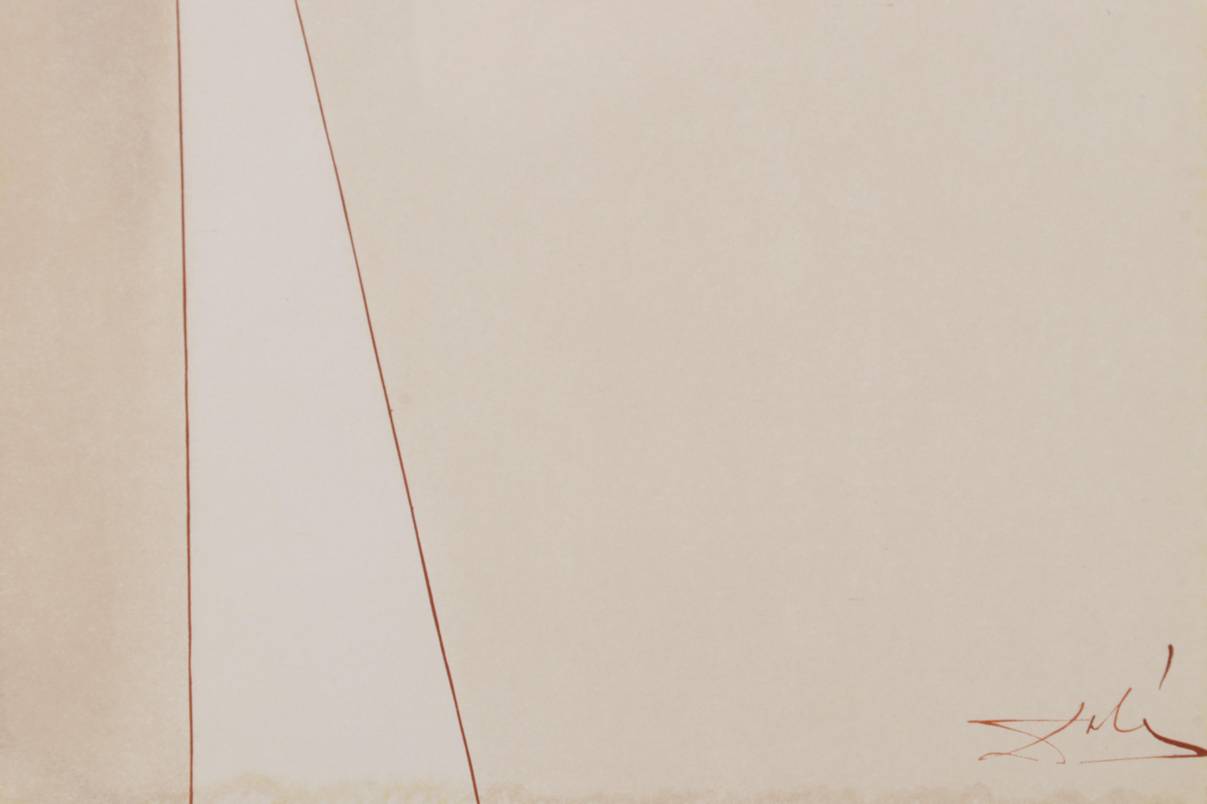 Salvador Dalí Wood Engraving "Départ pour le grand voyage"