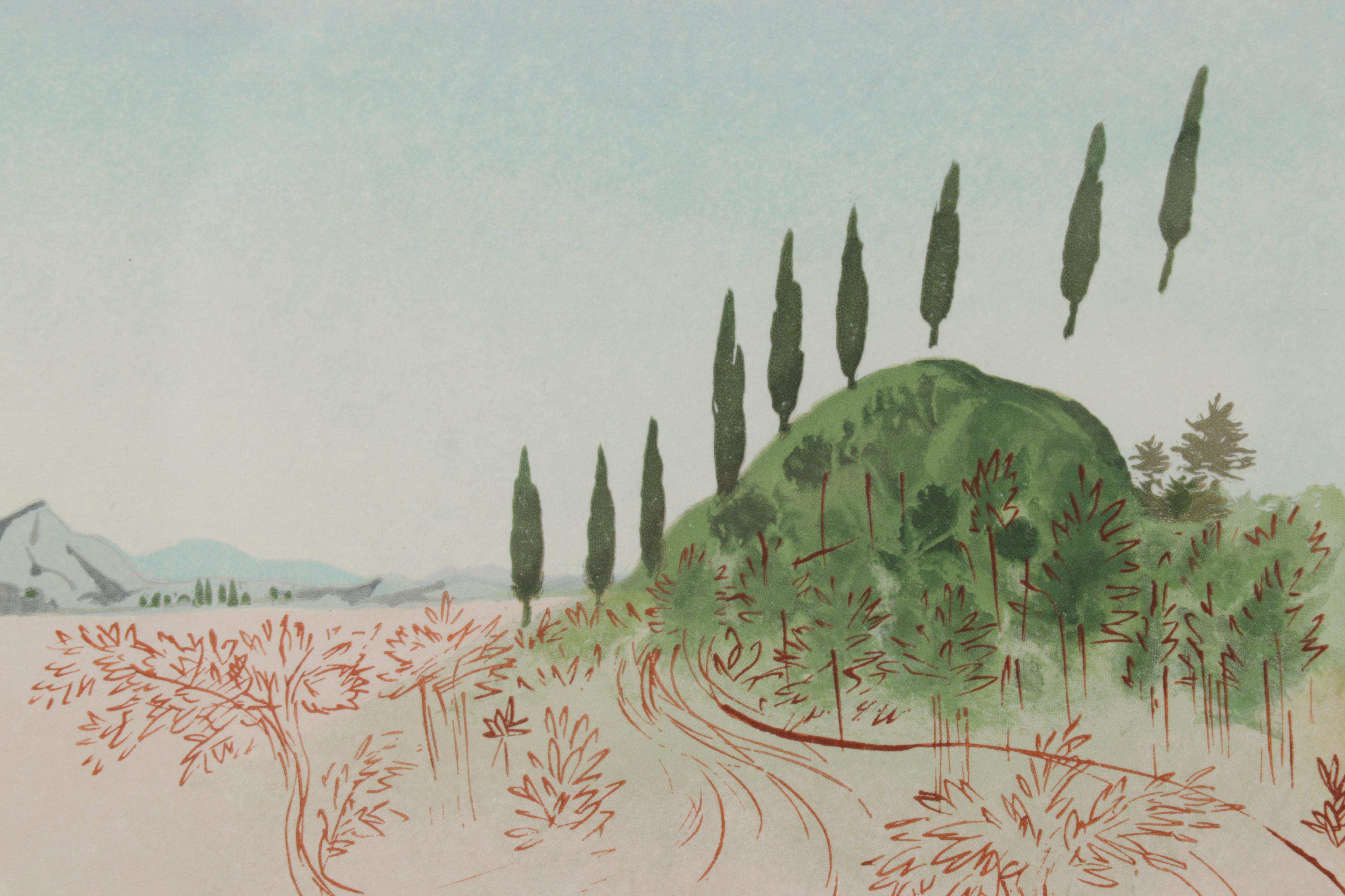 Salvador Dalí Wood Engraving "Départ pour le grand voyage"