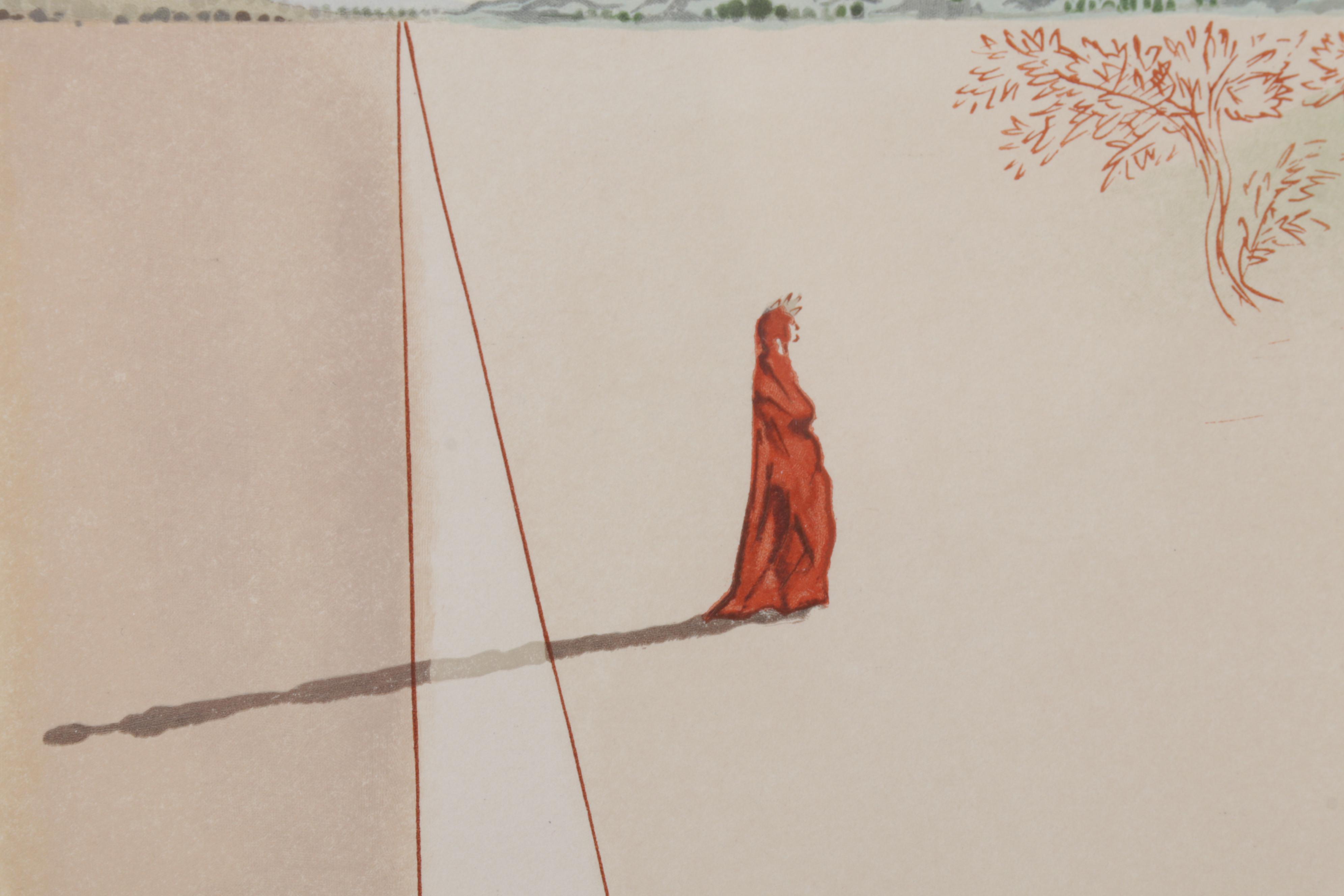 Salvador Dalí Wood Engraving "Départ pour le grand voyage"