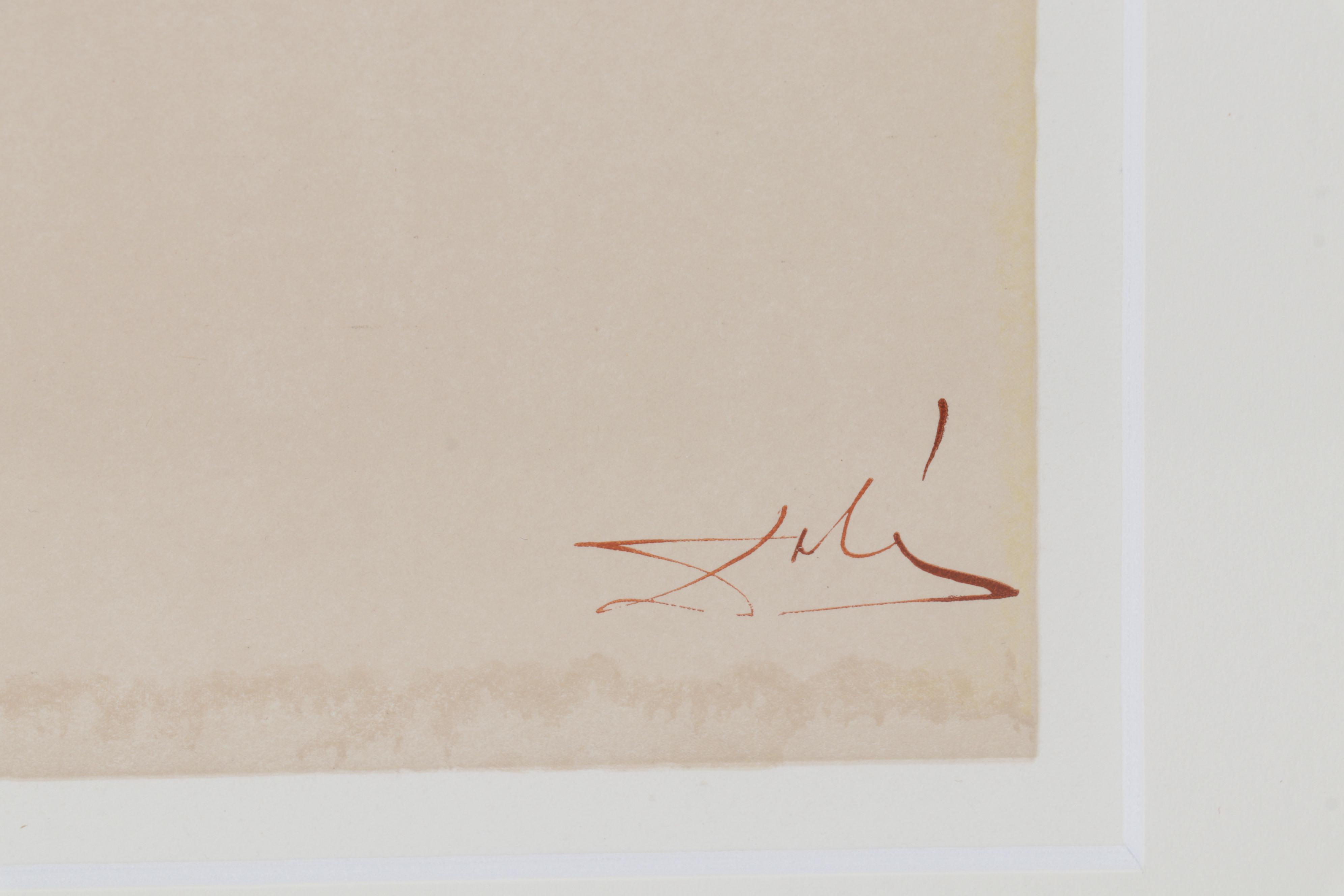 Salvador Dalí Wood Engraving "Départ pour le grand voyage"