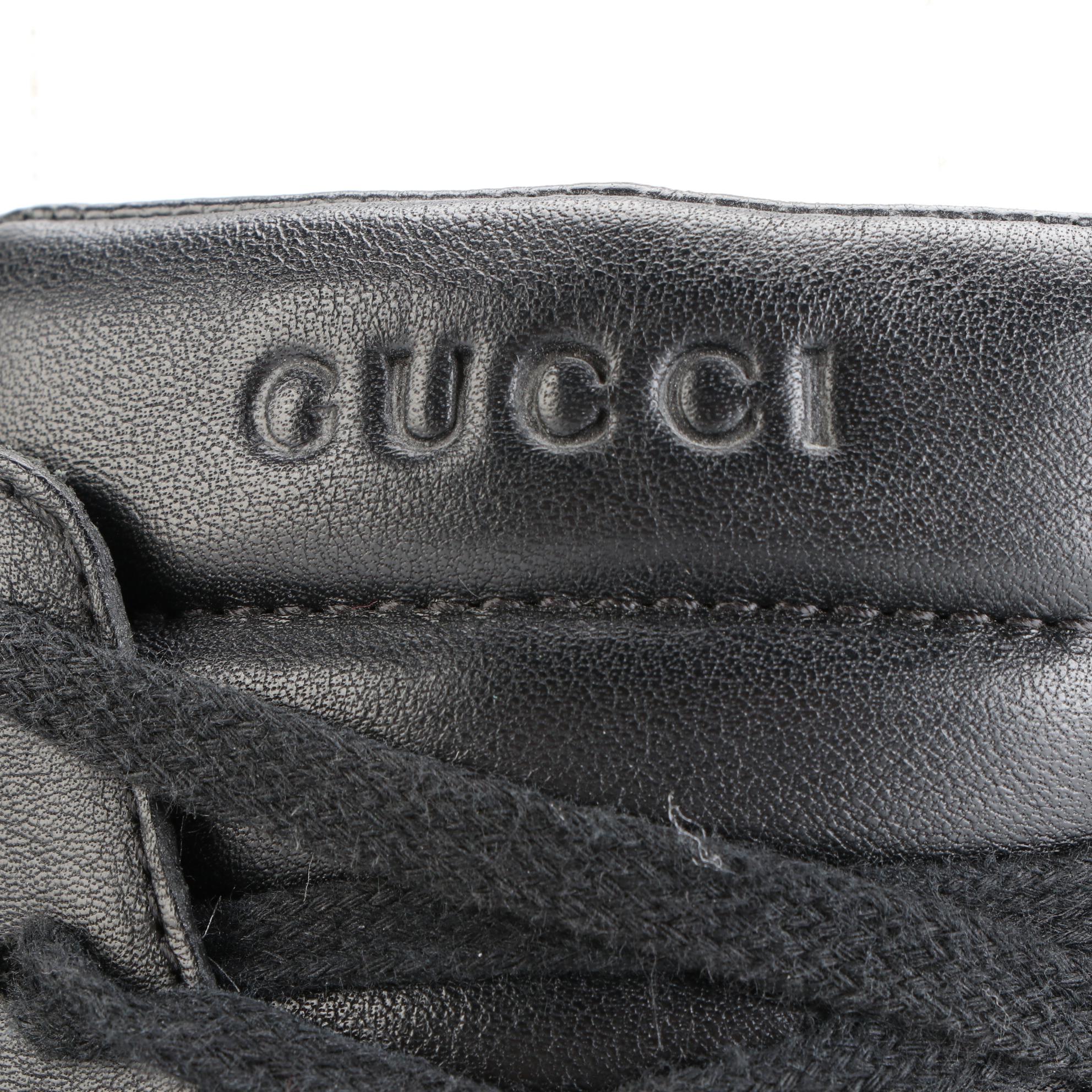 Men's Gucci High-Top Sneakers in GG Supreme Canvas and Leather