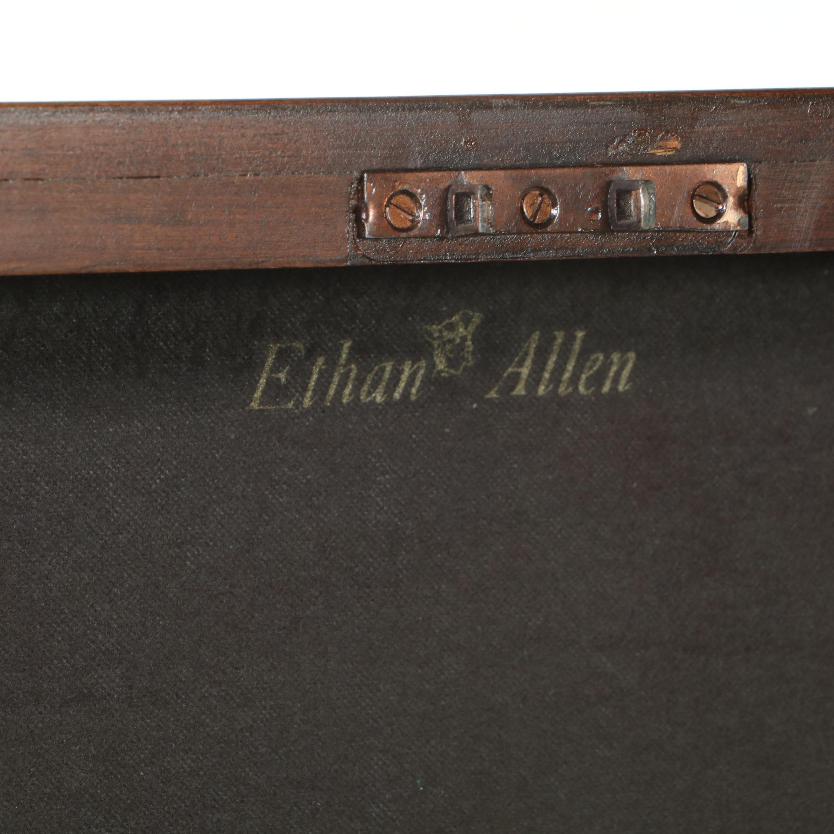 Ethan Allen Chippendale Style Cherrywood Silver Chest-on-Stand