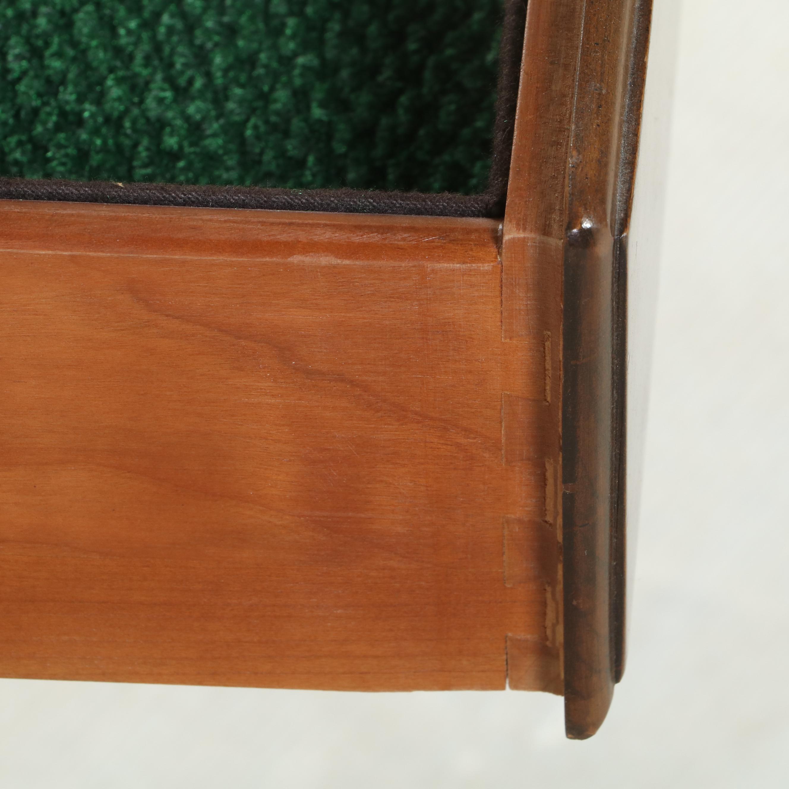 Ethan Allen Chippendale Style Cherrywood Silver Chest-on-Stand