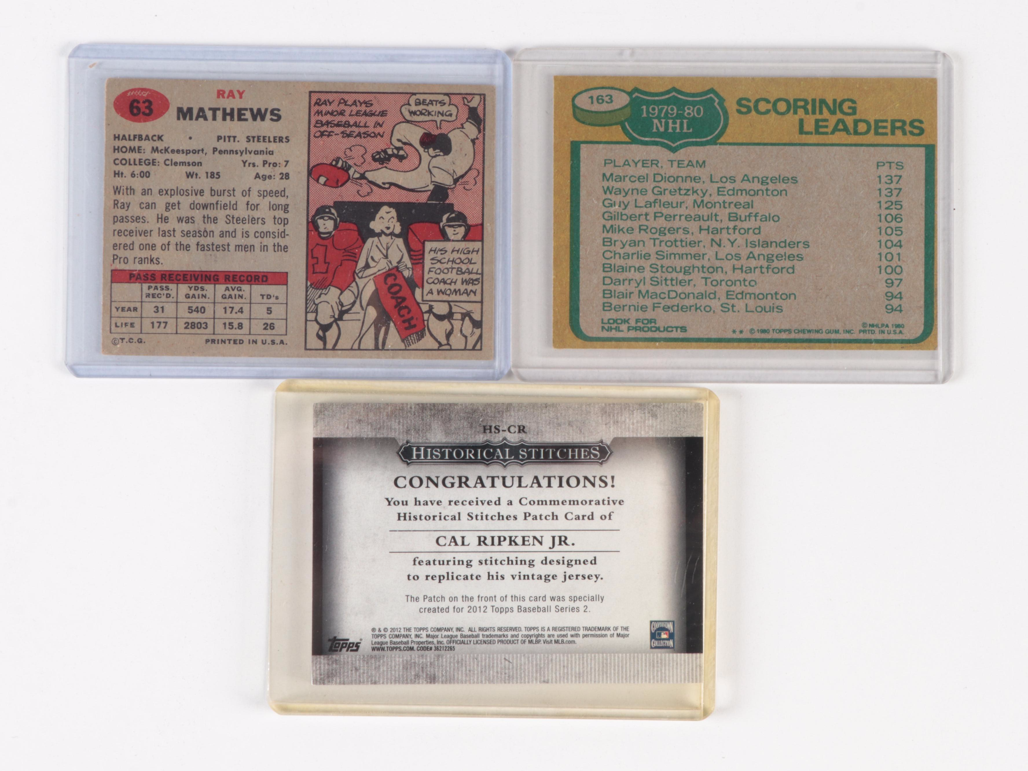 Topps, More Football, Baseball, Other Sports Cards with Jordan, HOF, 1950s–2010s