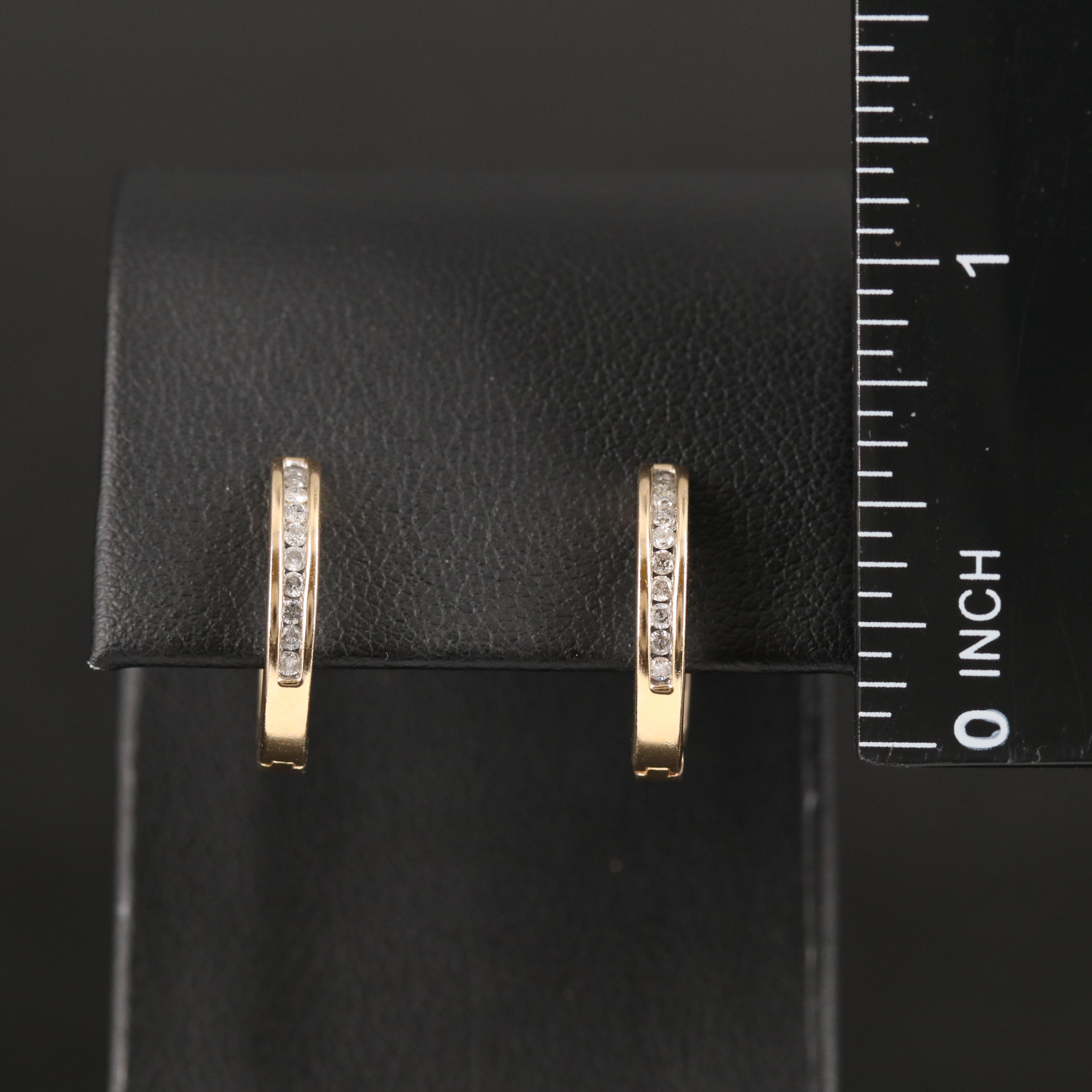 14K 0.24 CTW Diamond Huggie Earrings