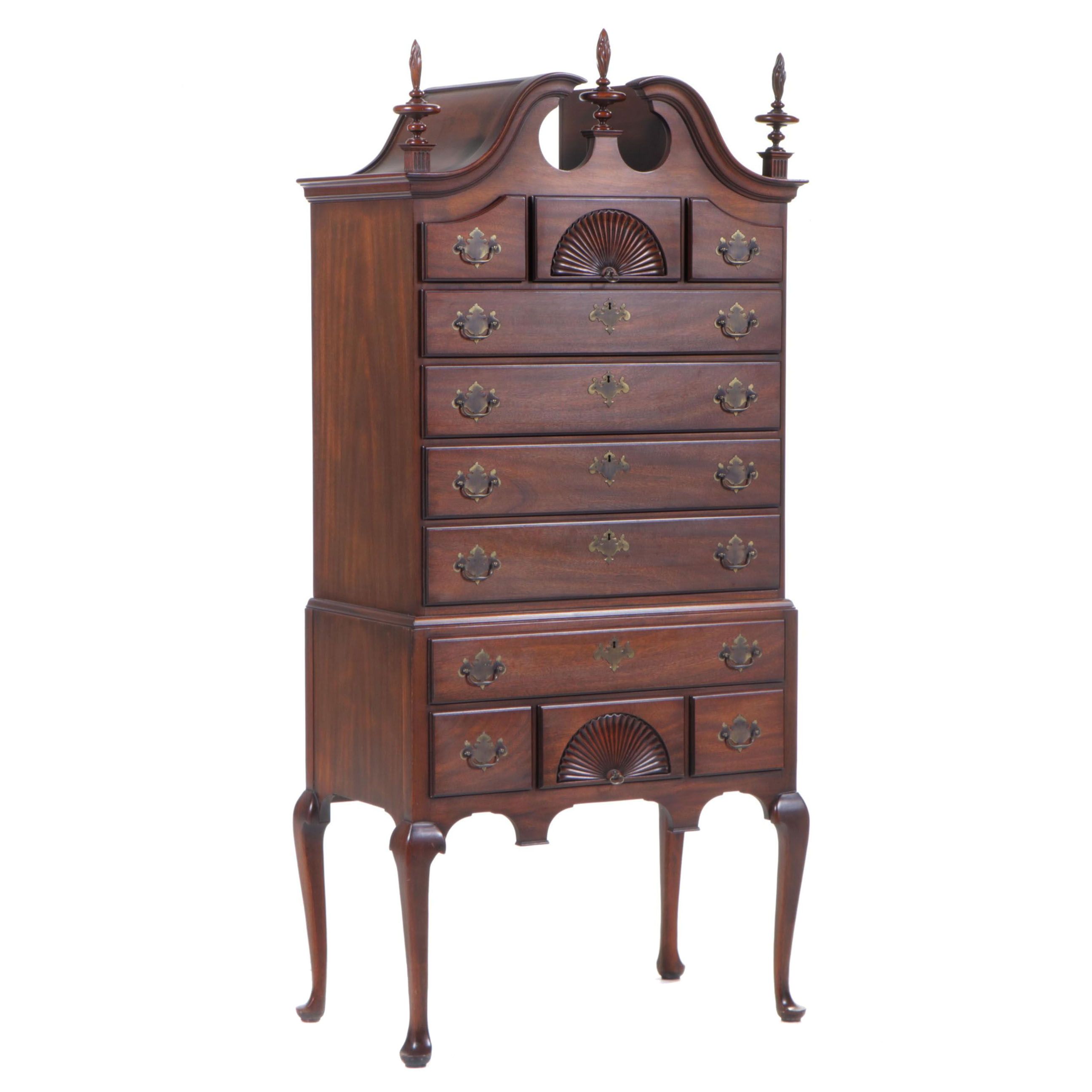 Kindel Furniture Queen Anne Style Mahogany Highboy