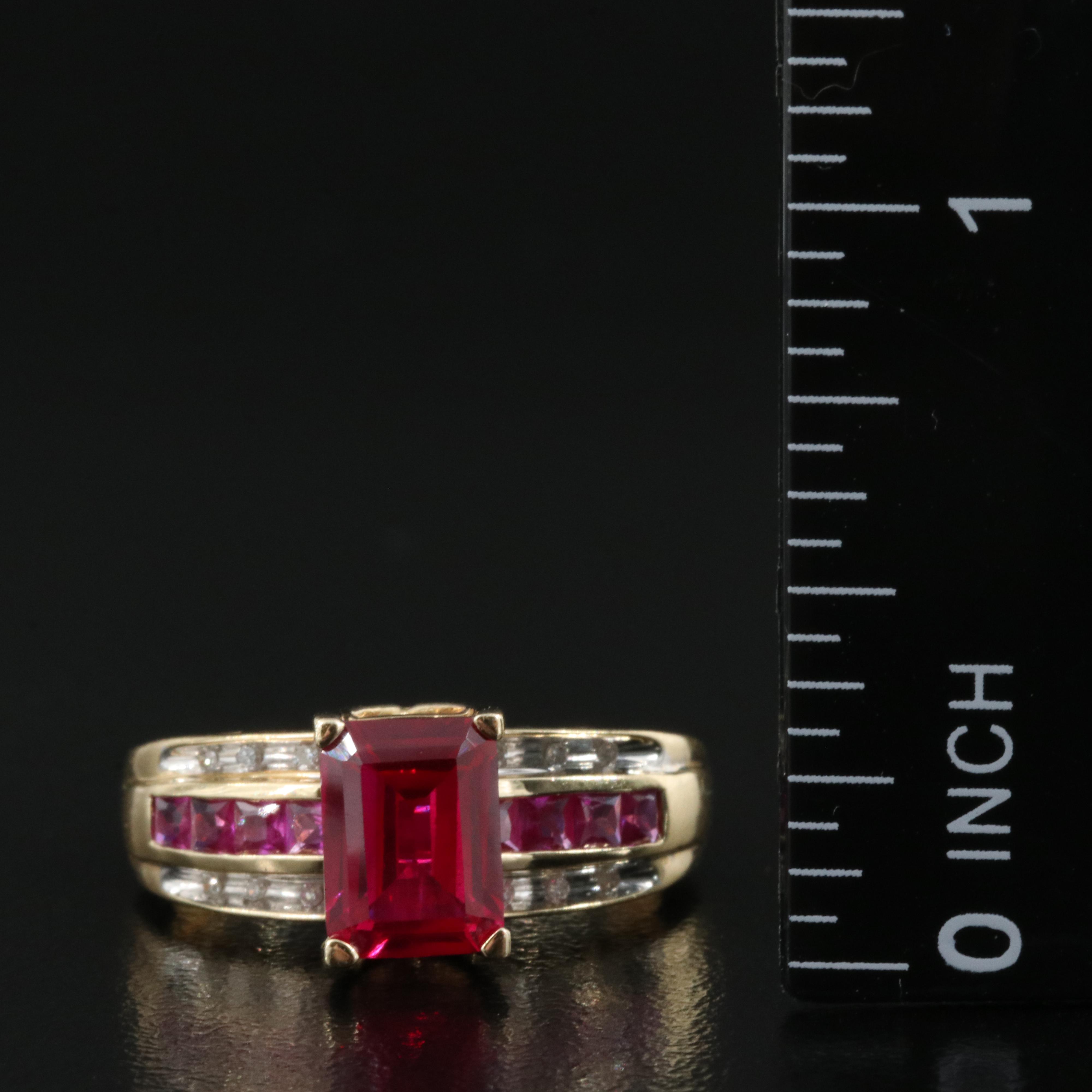10K Ruby and Diamond Ring