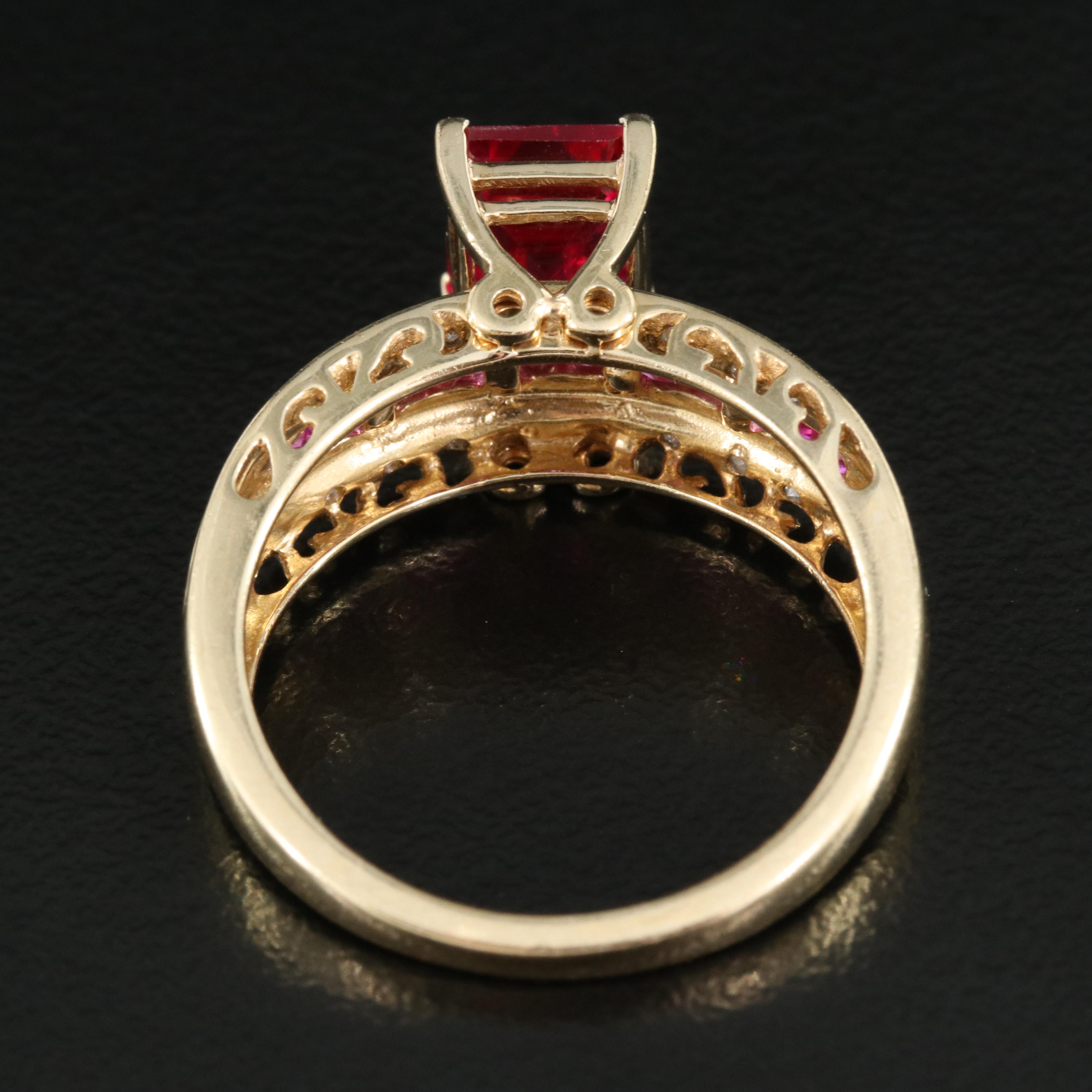 10K Ruby and Diamond Ring