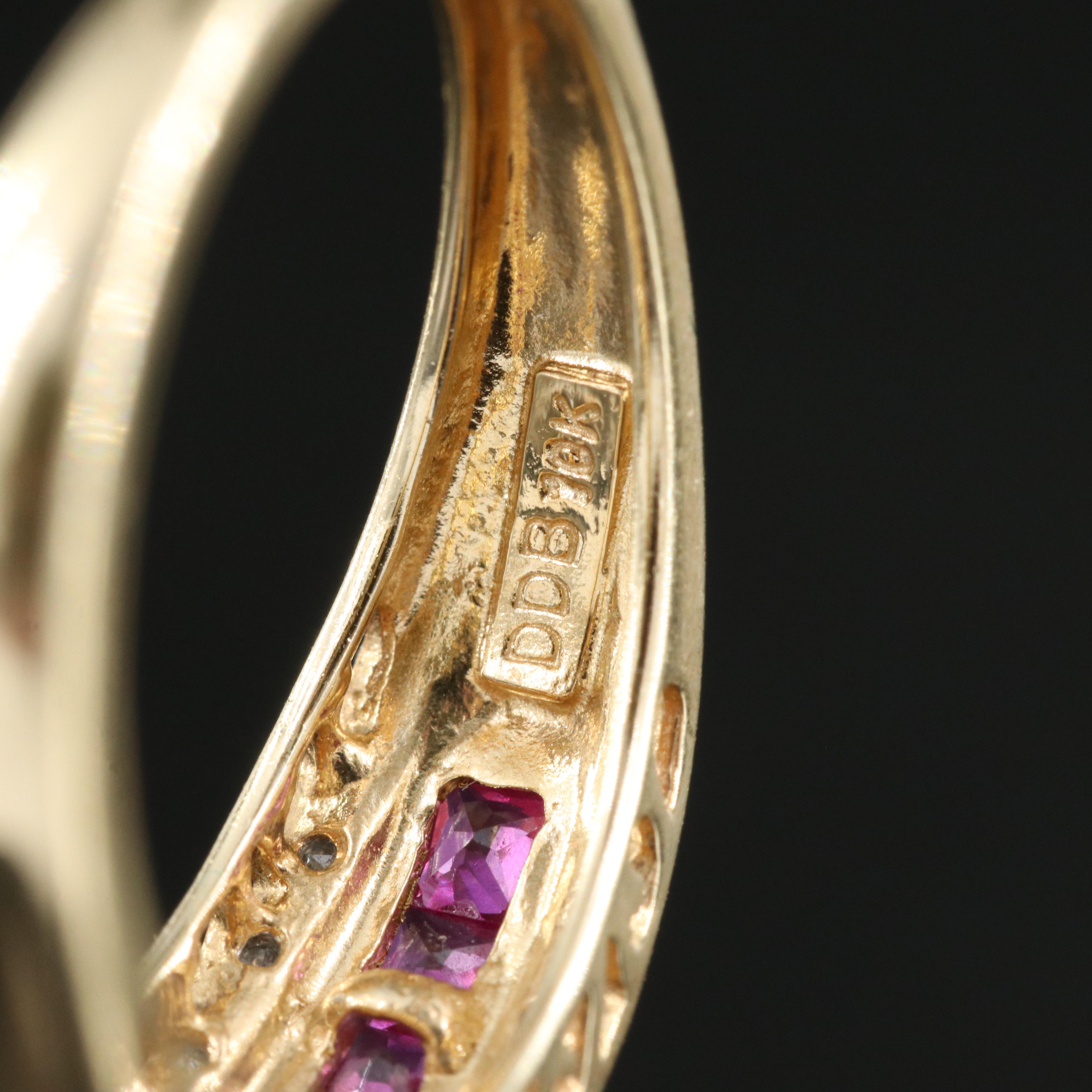 10K Ruby and Diamond Ring